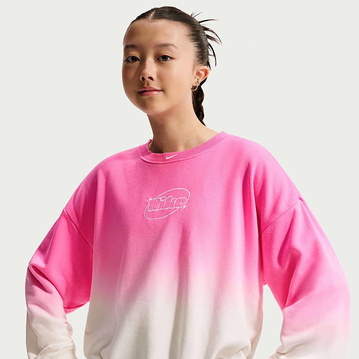 Nike Girls' Sportswear Fleece Boxy Graphic Sweatshirt - view number 3