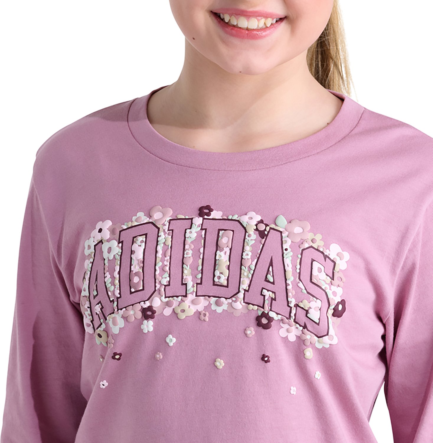 adidas Girls' Long Sleeve Regular Crewneck T-shirt - view number 3