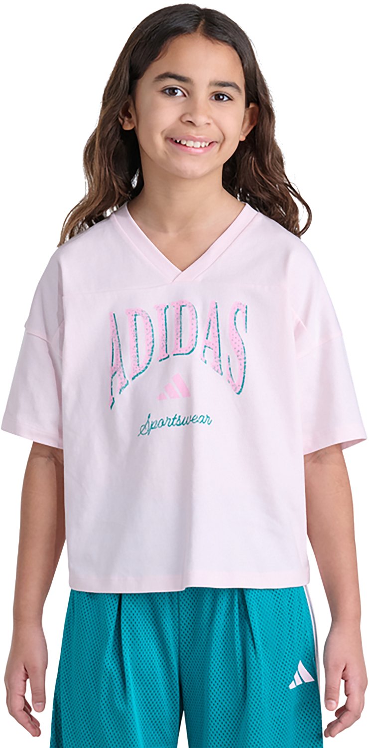 adidas Girls' Short Sleeve Collegiate T-shirt