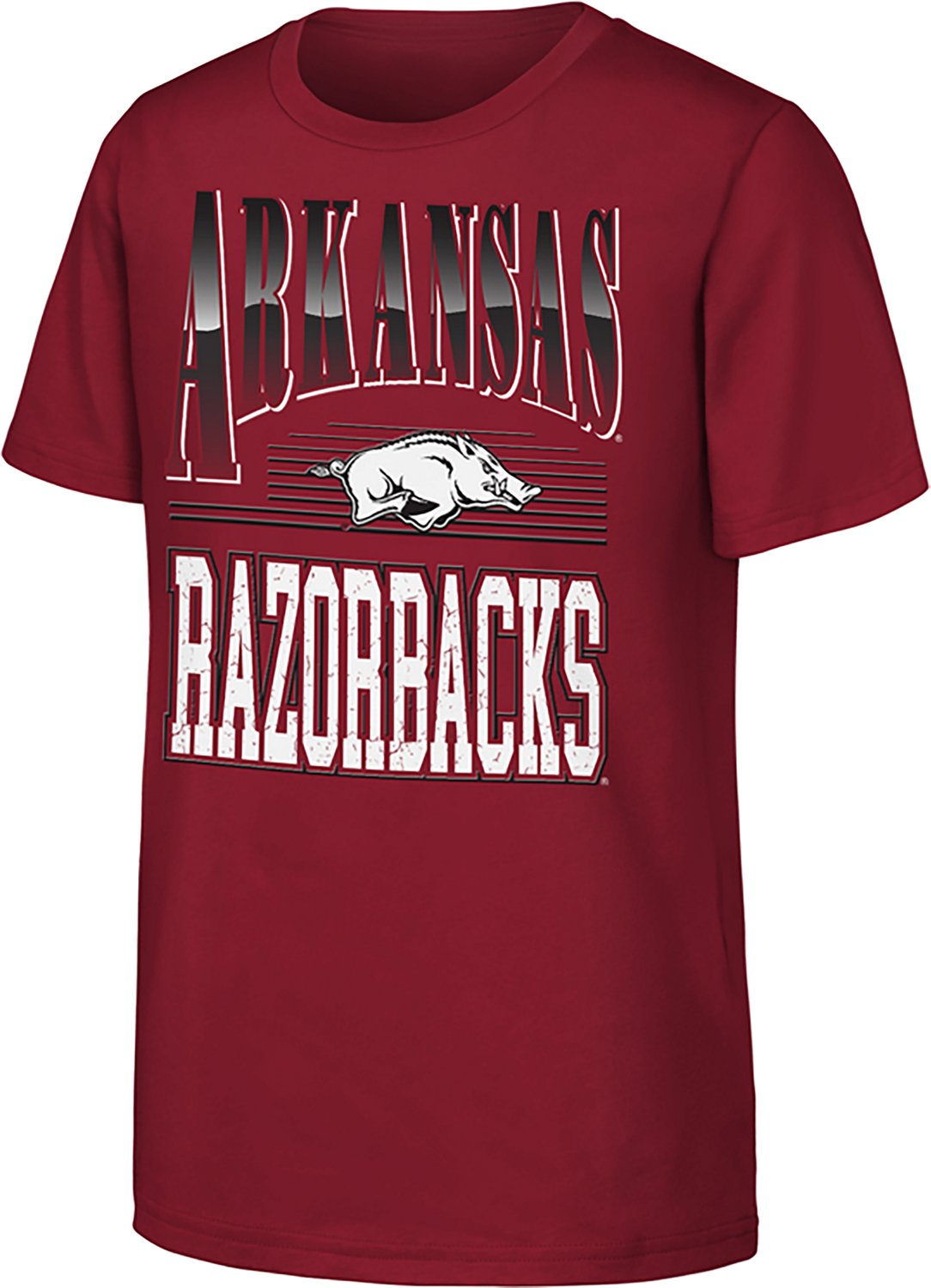 Outerstuff Boys' University of Arkansas Chrome Header Graphic T-shirt