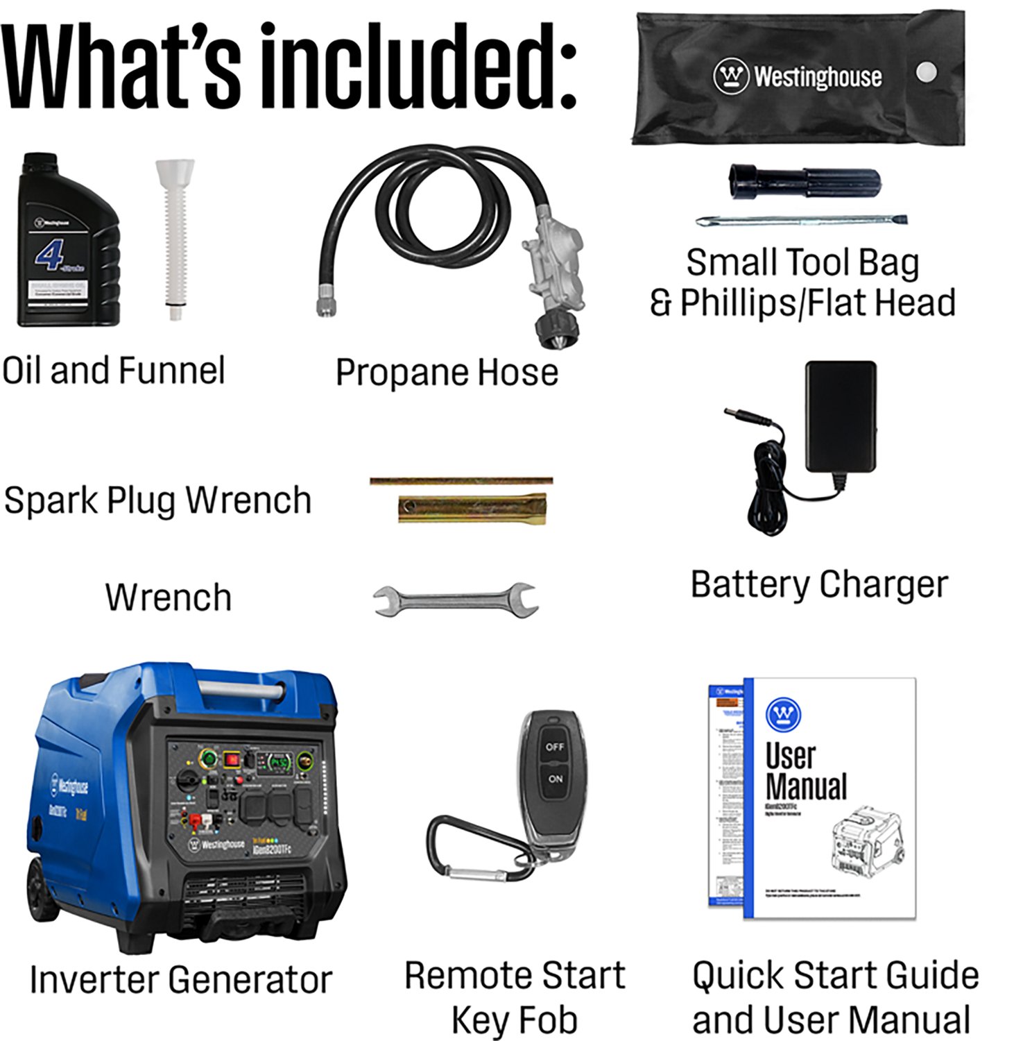 Westinghouse 8,200W Gas, Propane, Natural Gas Tri-Fuel Inverter Generator with Remote Electric Start - view number 4