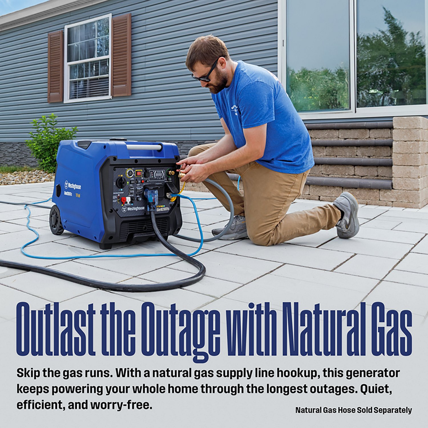 Westinghouse 8,200W Gas, Propane, Natural Gas Tri-Fuel Inverter Generator with Remote Electric Start - view number 7