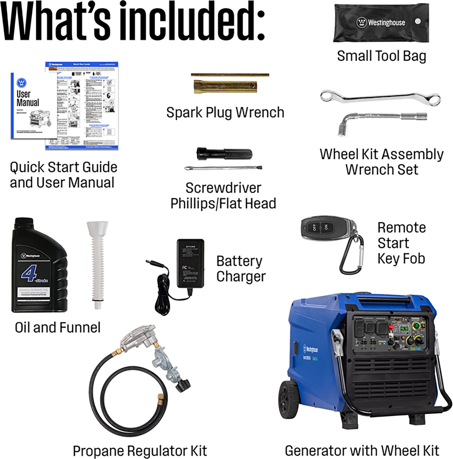 Westinghouse 12,000W Gas and Propane Dual Fuel Inverter Generator with Remote Electric Start - view number 4