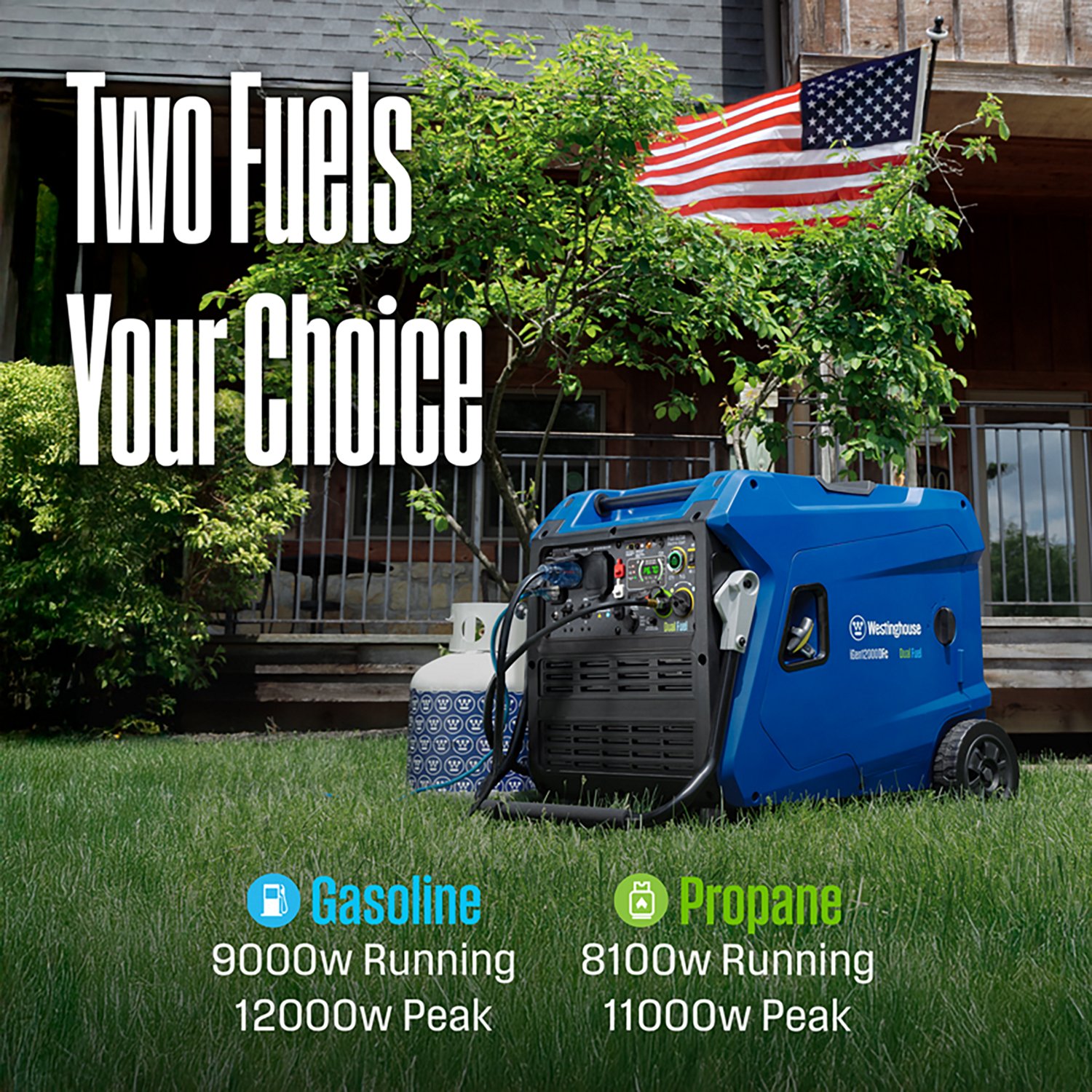 Westinghouse 12,000W Gas and Propane Dual Fuel Inverter Generator with Remote Electric Start - view number 6