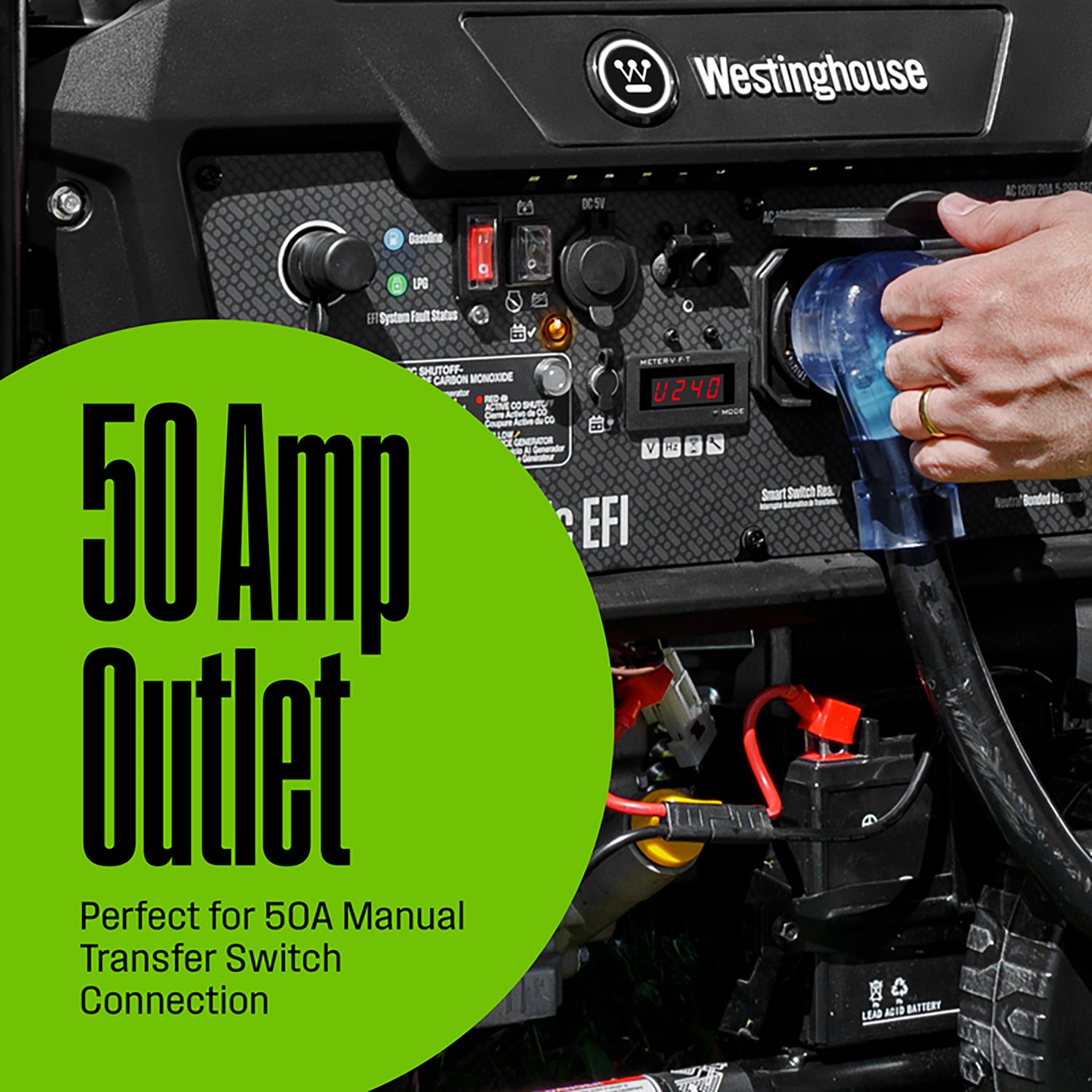 Westinghouse 12500/9500W Dual Fuel EFI Portable Generator with Remote Electric Start - view number 7