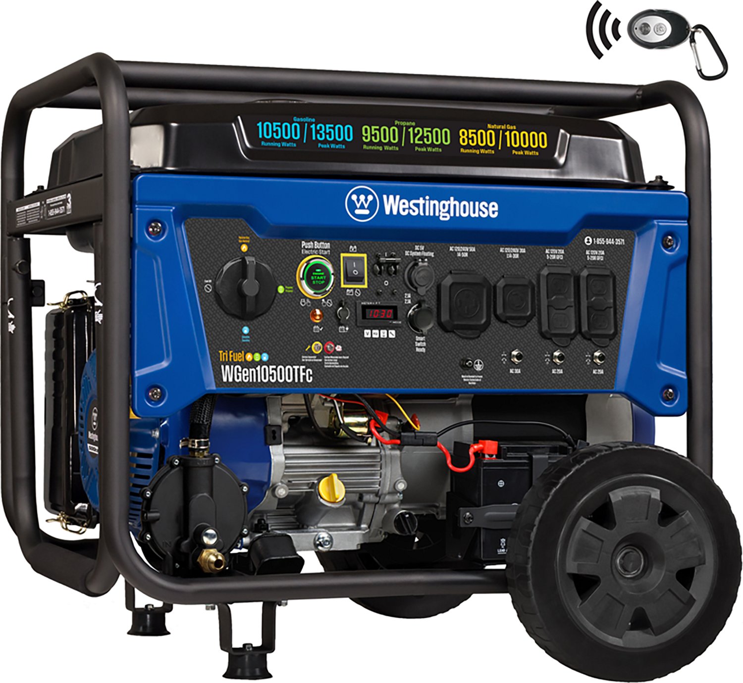 Westinghouse 13500/11500W Tri-Fuel Portable Generator with Remote Electric Start