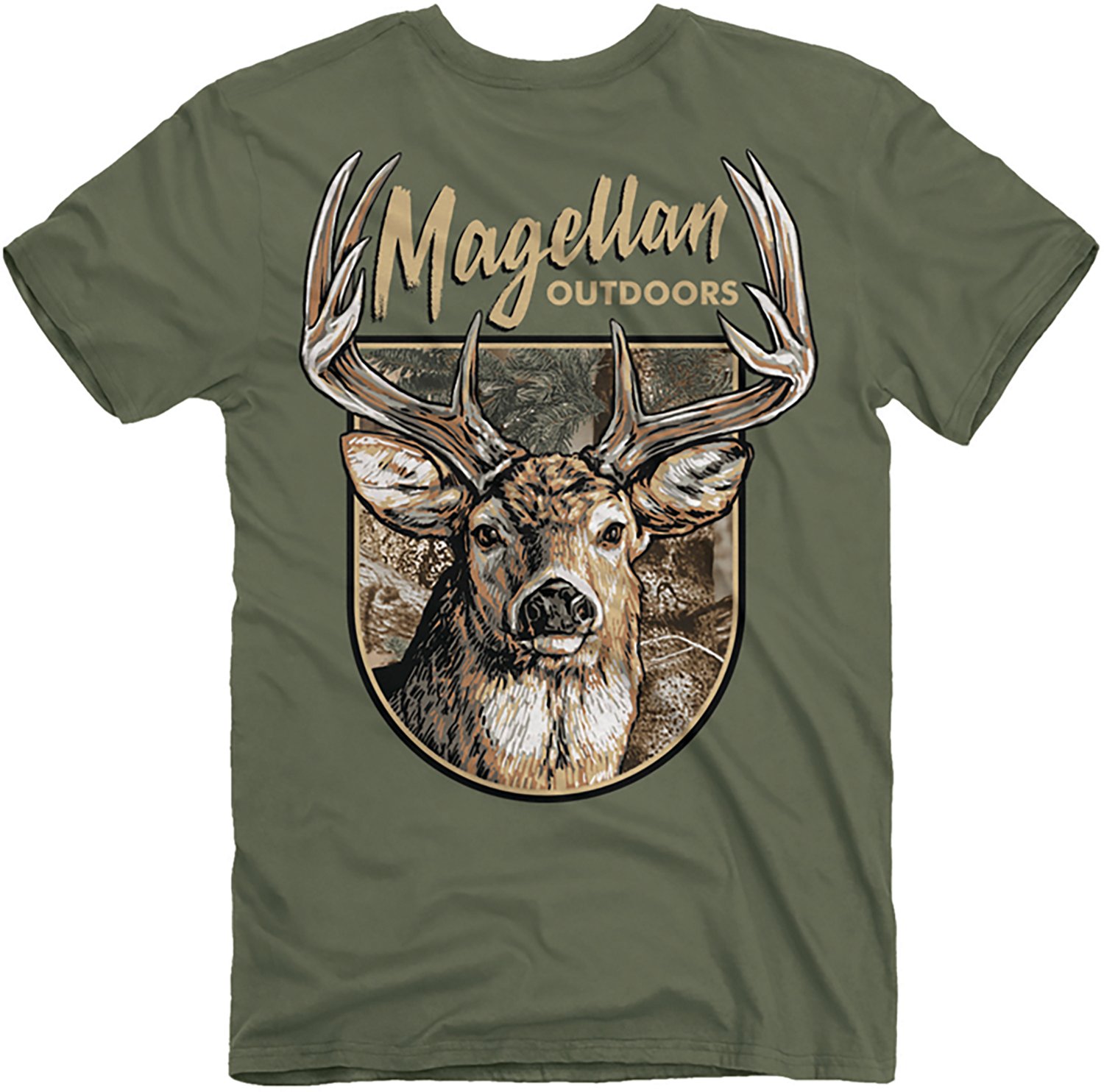 Magellan Outdoors Boys' Camo Buck Portrait Graphic T-shirt