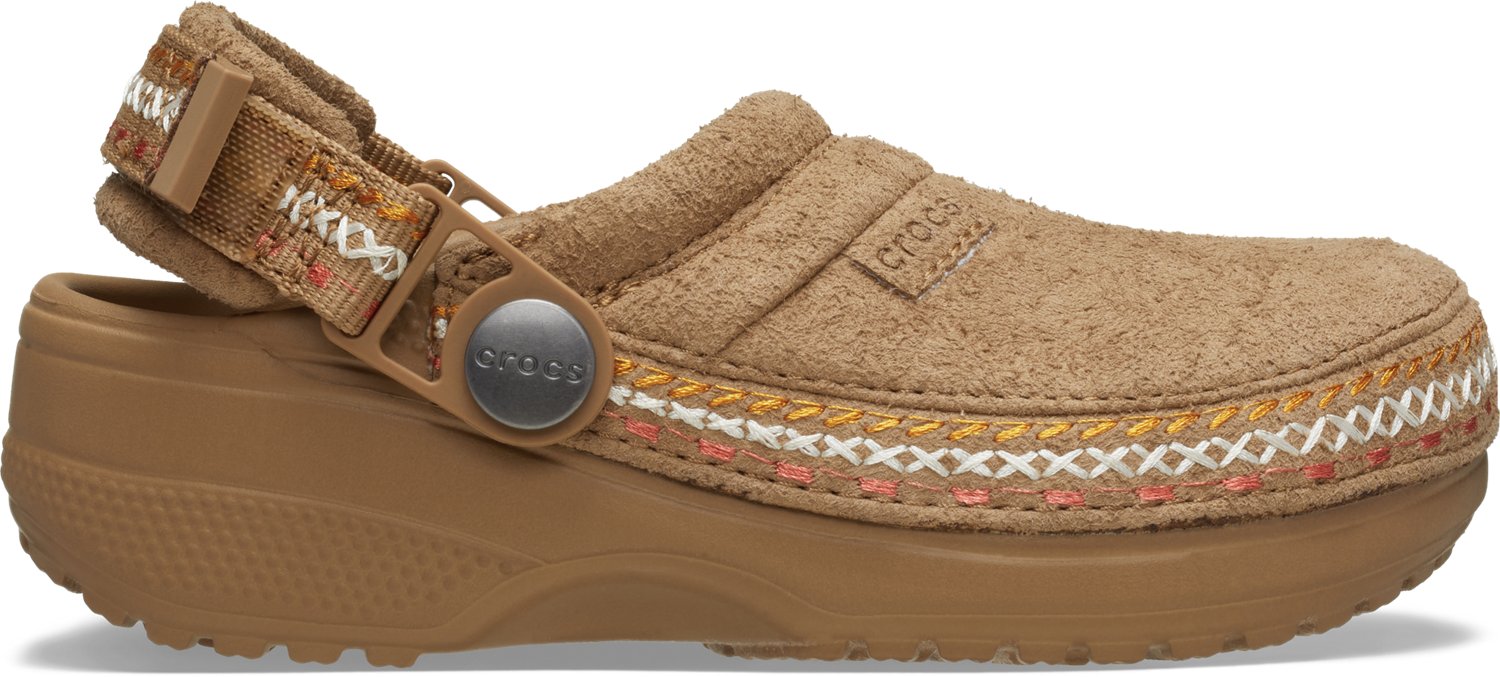 Crocs Kids' Classic Crafted Vegan Suede Stitch Clogs