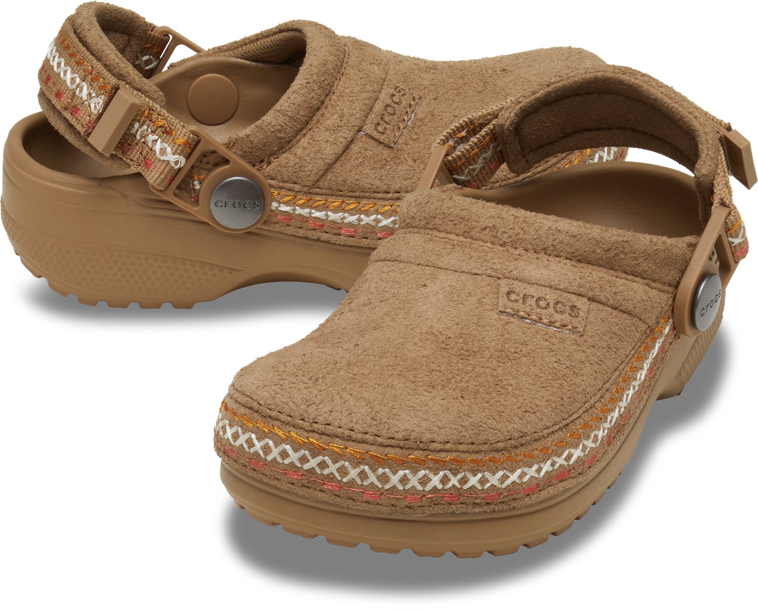 Crocs Kids' Classic Crafted Vegan Suede Stitch Clogs - view number 2