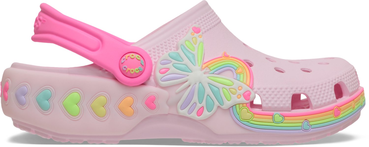 Crocs Girls' Classic Butterfly Lights Clogs
