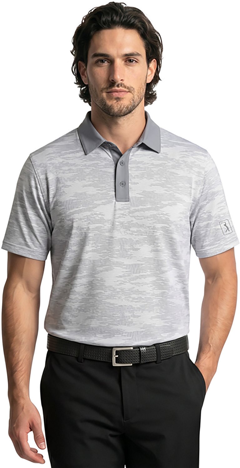 PGA TOUR Men's Stitched Camo Print Polo Shirt