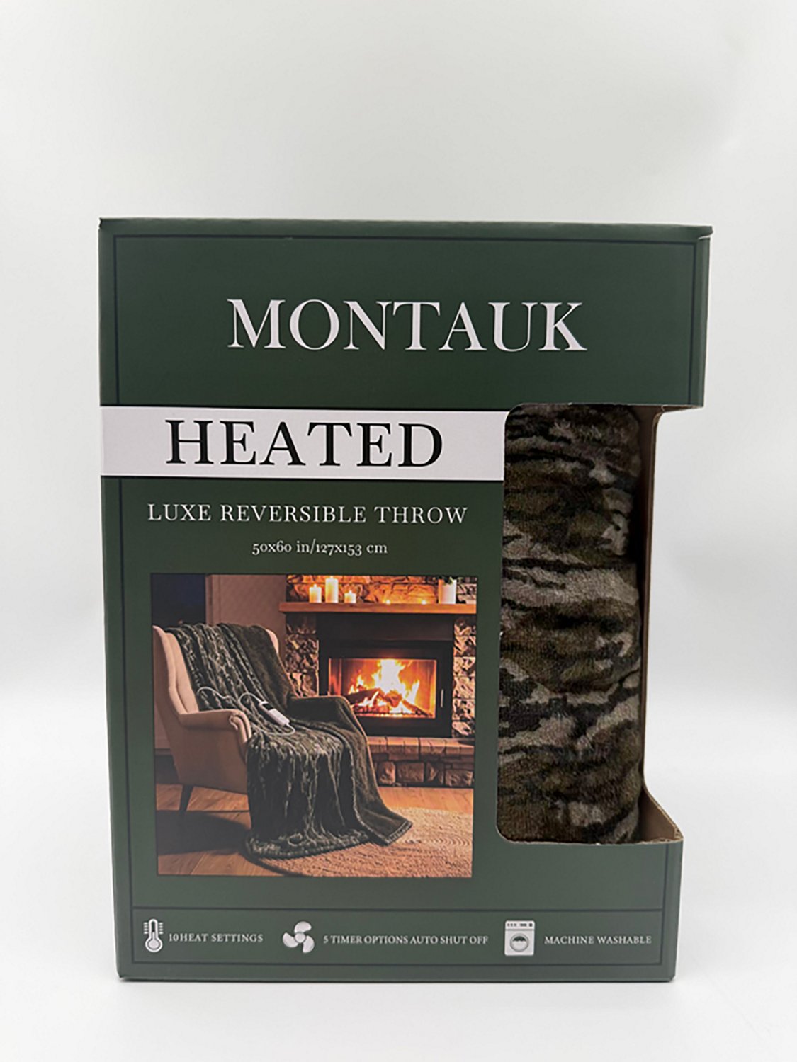 Montauk Mossy Oak Heated Throw Blanket