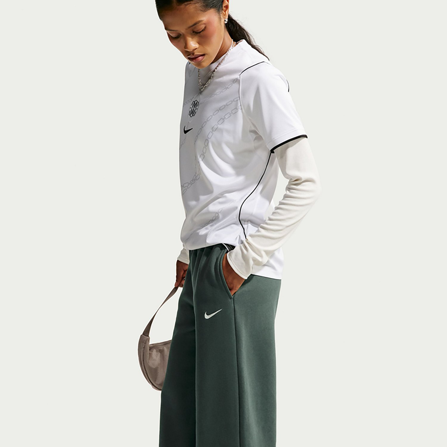 Nike Women's Studio Fleece Mid-Rise Training Pants - view number 5