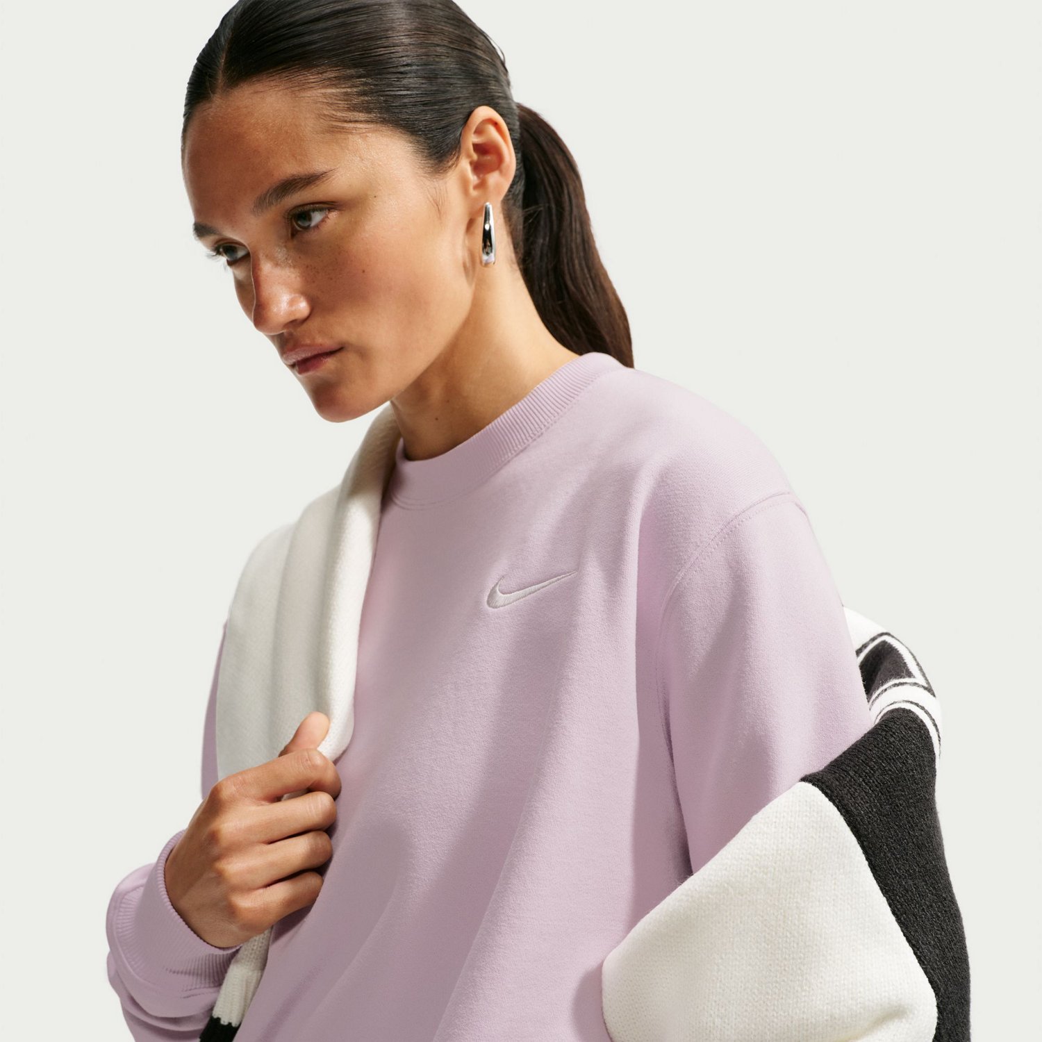Nike Women's Studio Fleece Mid Weight Crew Sweatshirt - view number 5