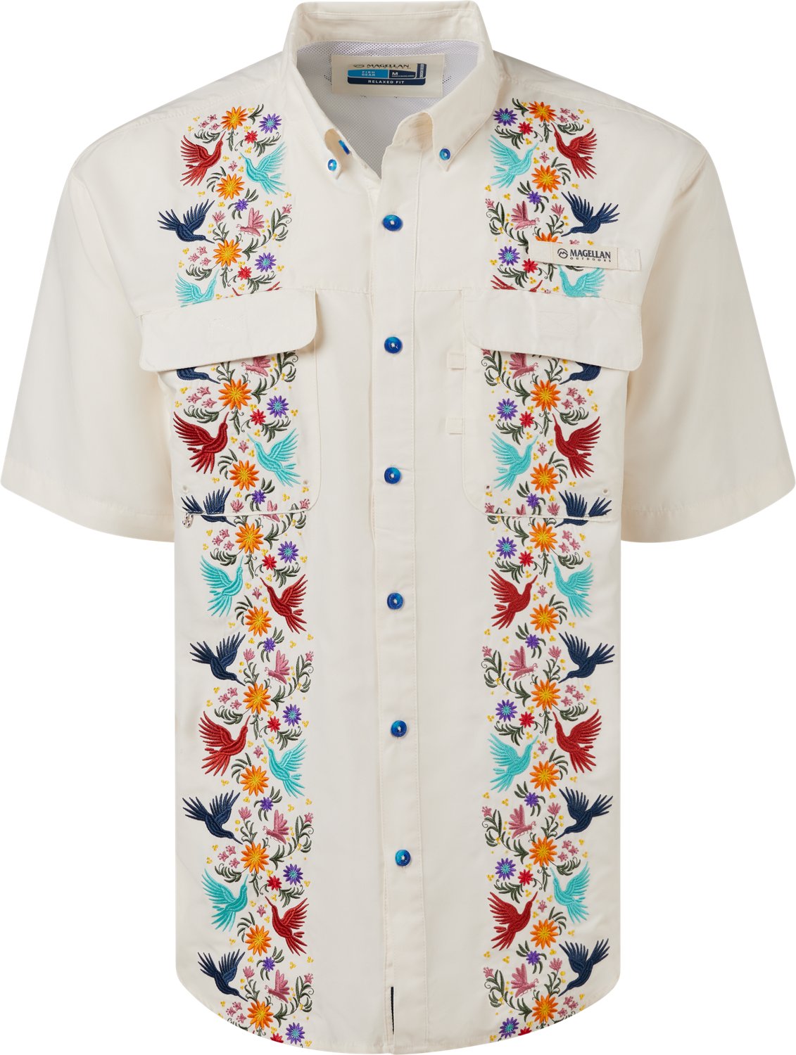 Magellan Outdoors Men's Hispanic Heritage Otomi Otono Guayabera Shirt