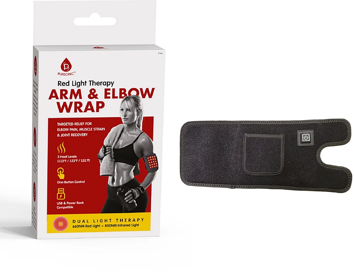 Pursonic Red Light Therapy Arm and Elbow Wrap