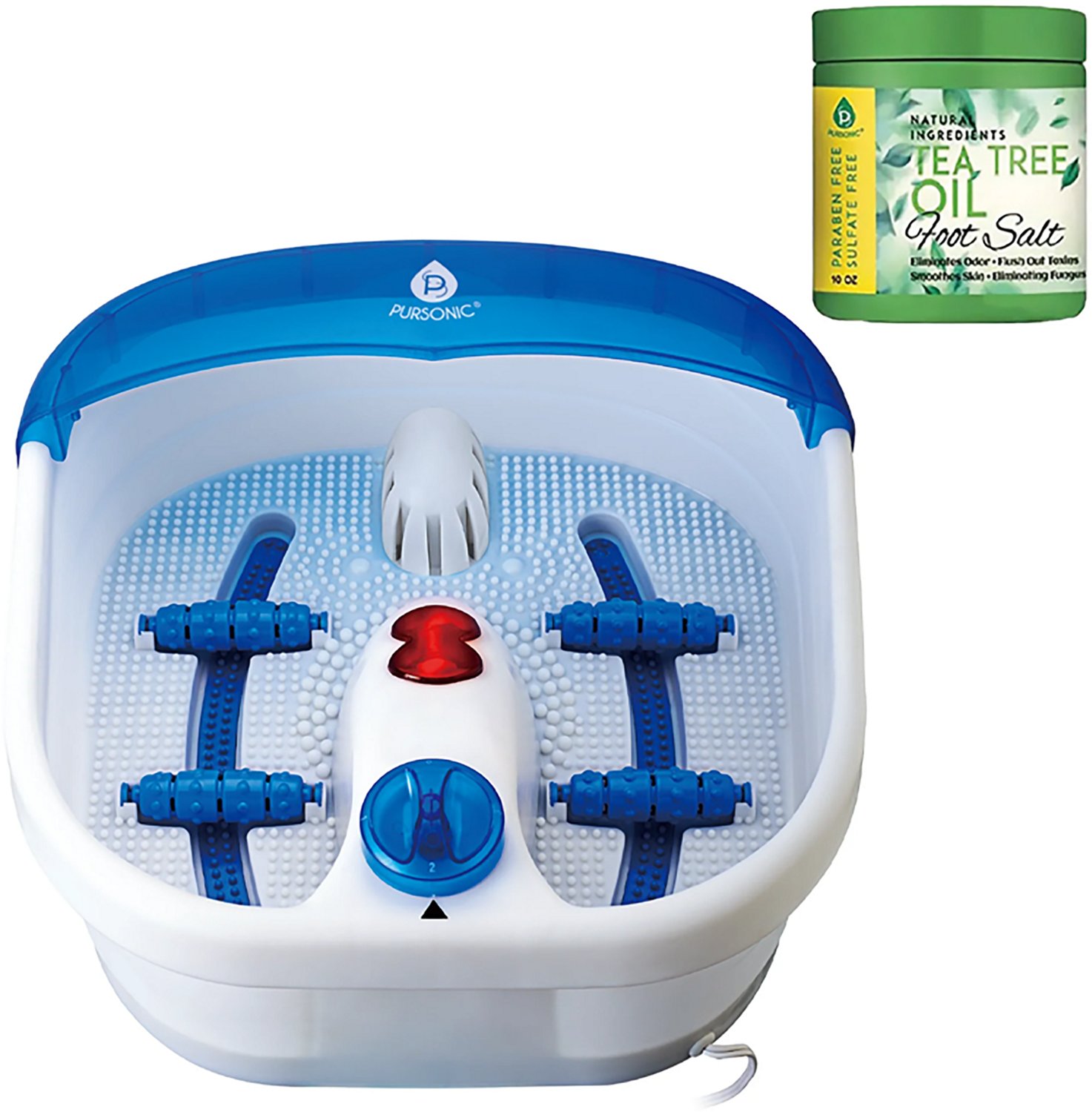 Pursonic Heated Vibrating Foot Spa and Tea Tree Oil Foot Soak