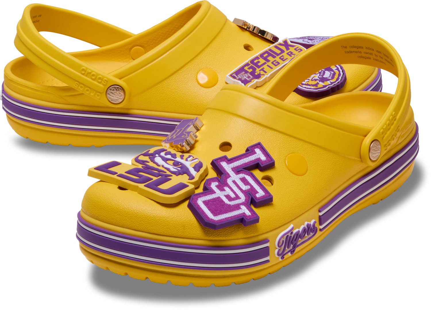 Crocs Adults' Louisiana State University Crocband Clogs - view number 3