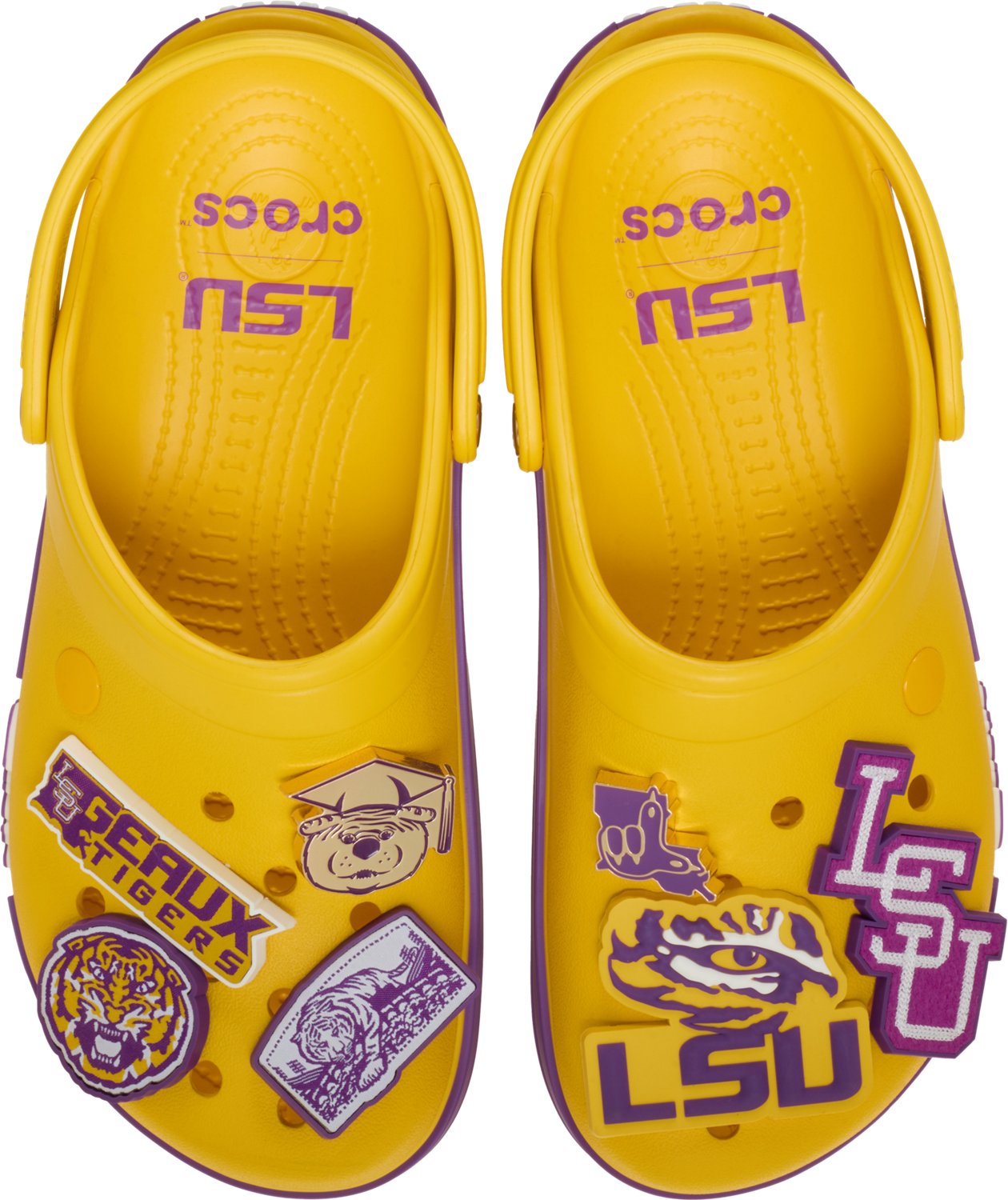 Crocs Adults' Louisiana State University Crocband Clogs - view number 4