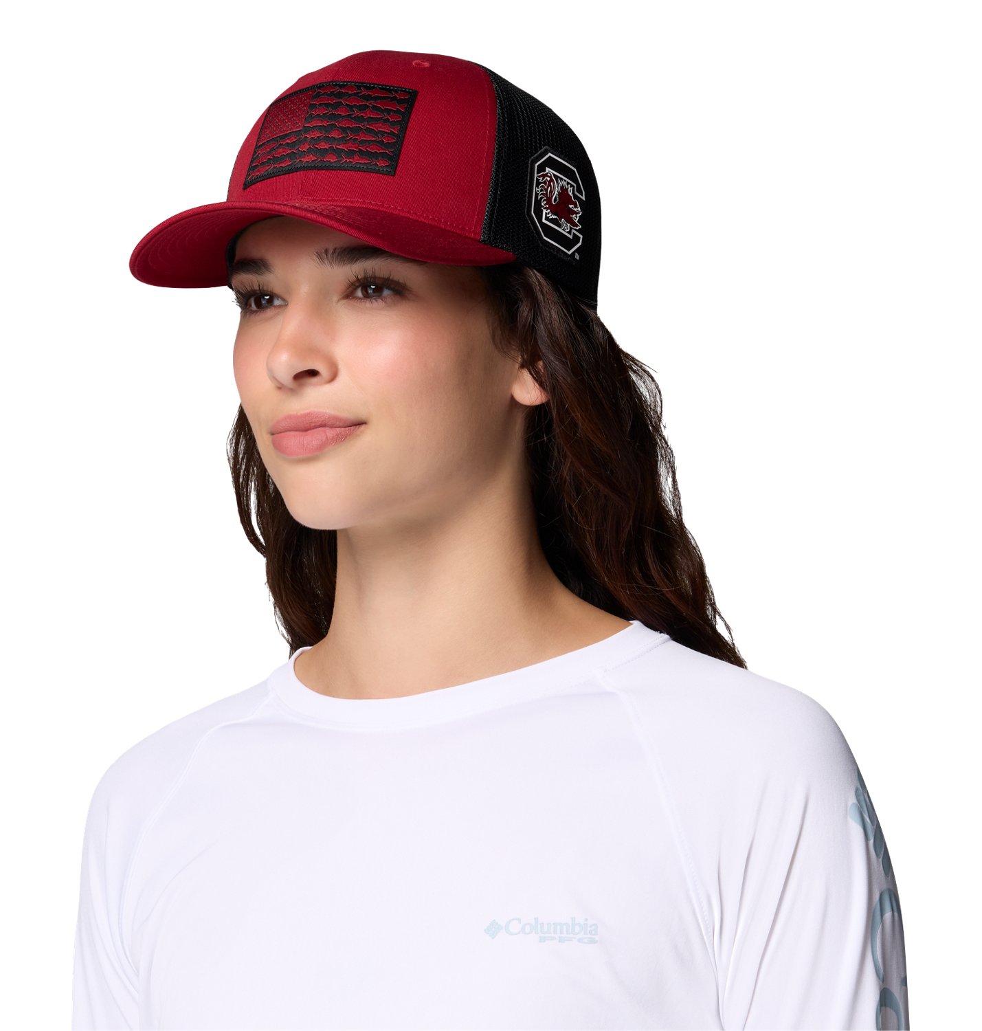 Columbia Sportswear Men's University of South Carolina Mesh Fish Flag Ball Cap
