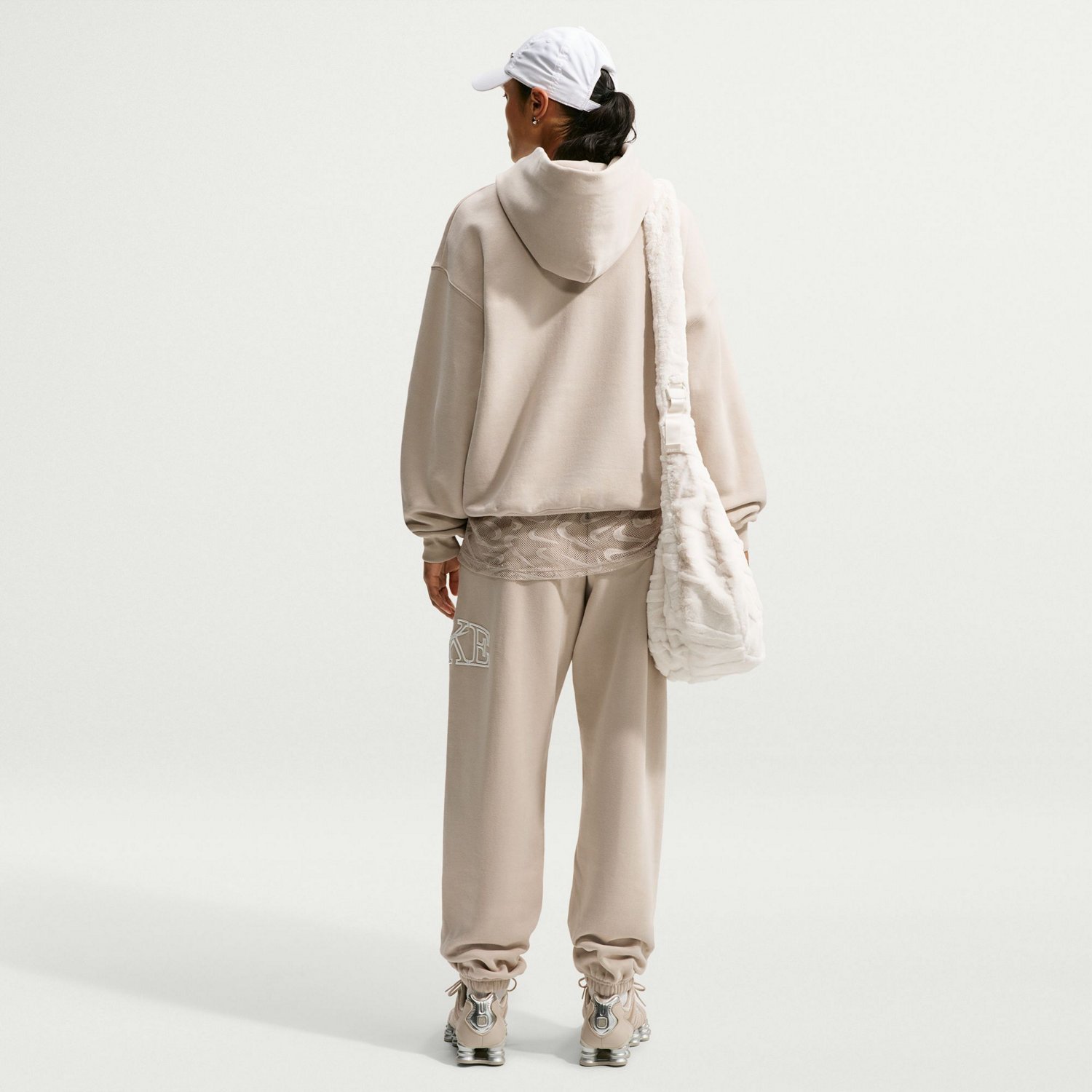 Nike Women's Studio Fleece Midweight Oversized Logo Pullover Hoodie - view number 2