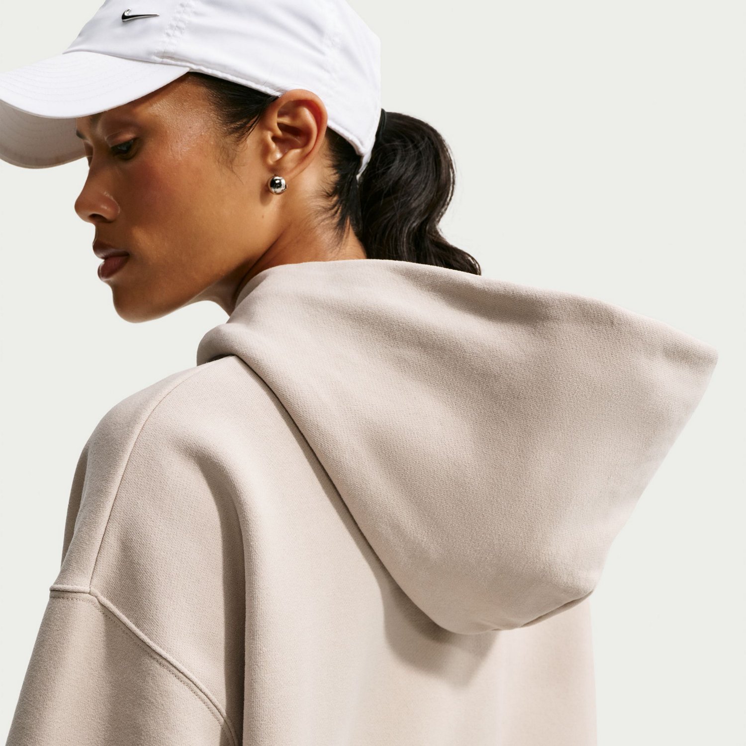 Nike Women's Studio Fleece Midweight Oversized Logo Pullover Hoodie - view number 4