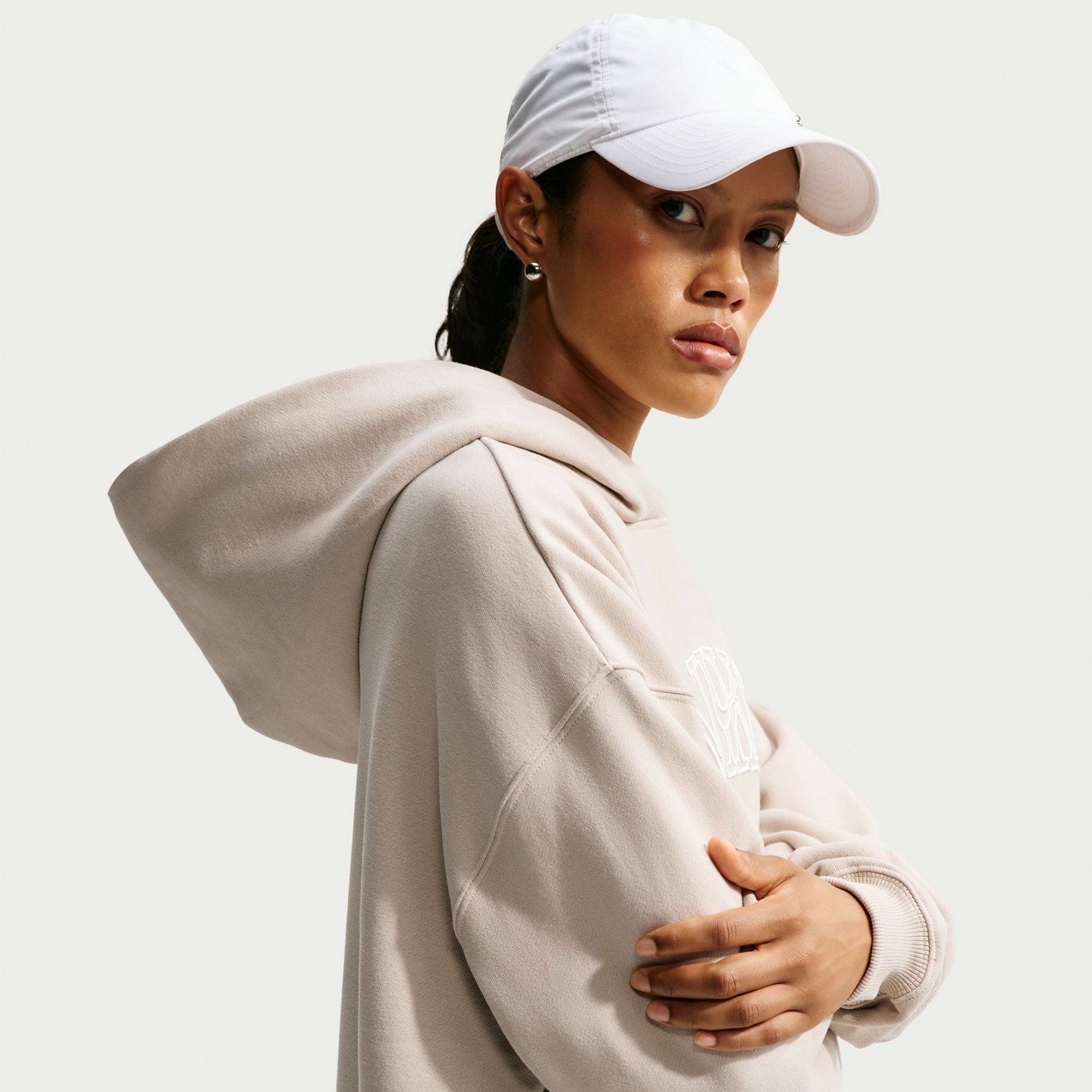 Nike Women's Studio Fleece Midweight Oversized Logo Pullover Hoodie - view number 6