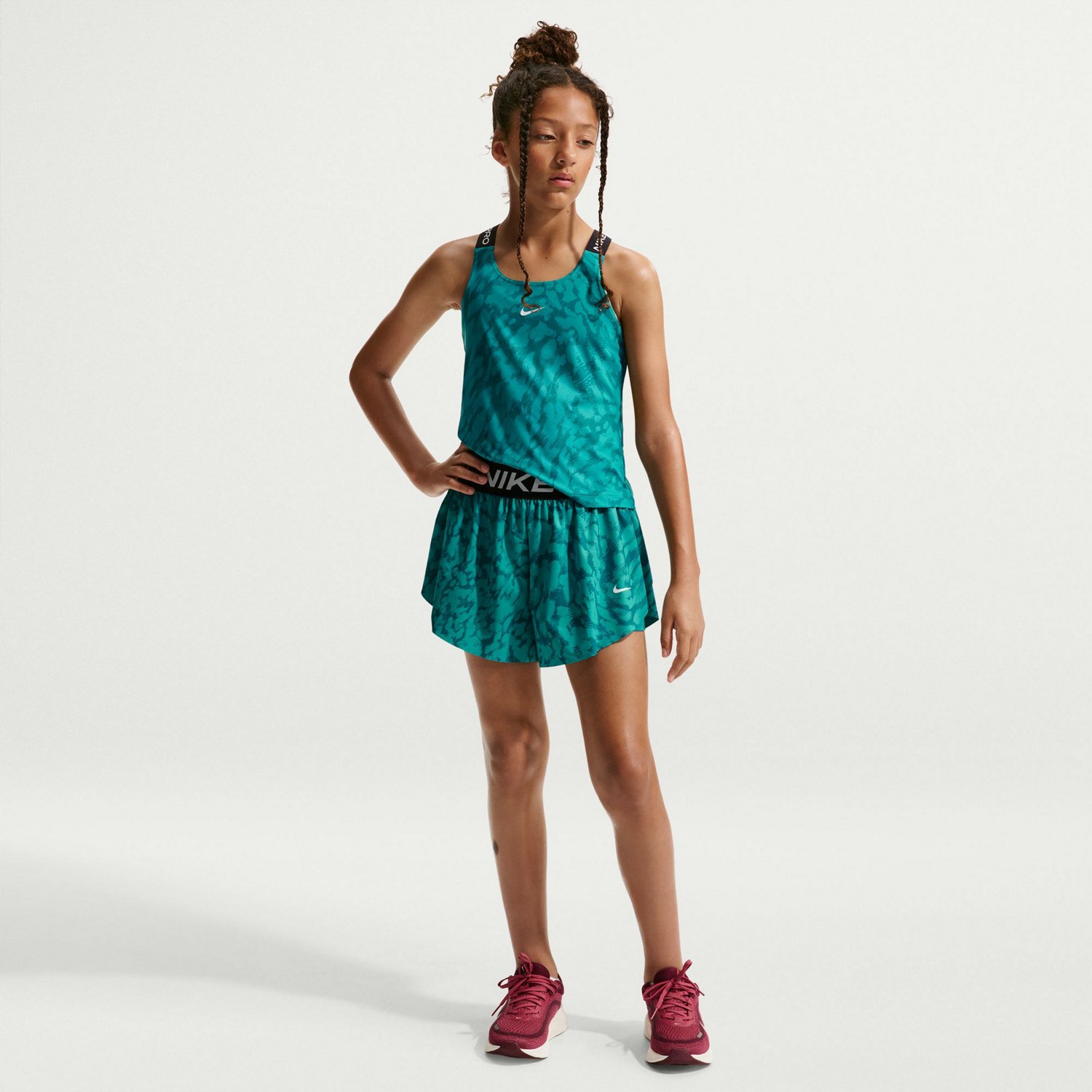 Nike Girls' Pro Dri-FIT 2-in-1 Knit Performance Shorts