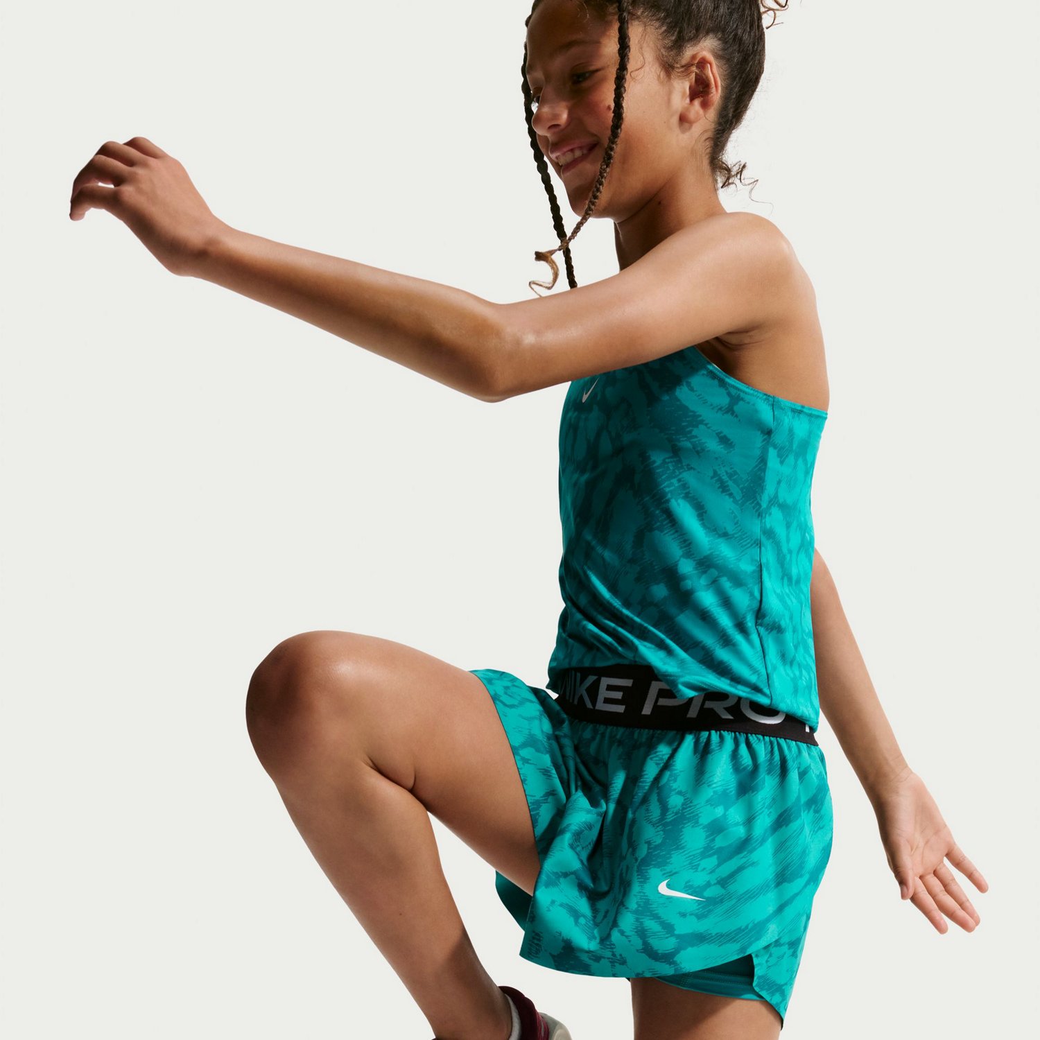 Nike Girls' Pro Dri-FIT 2-in-1 Knit Performance Shorts - view number 5