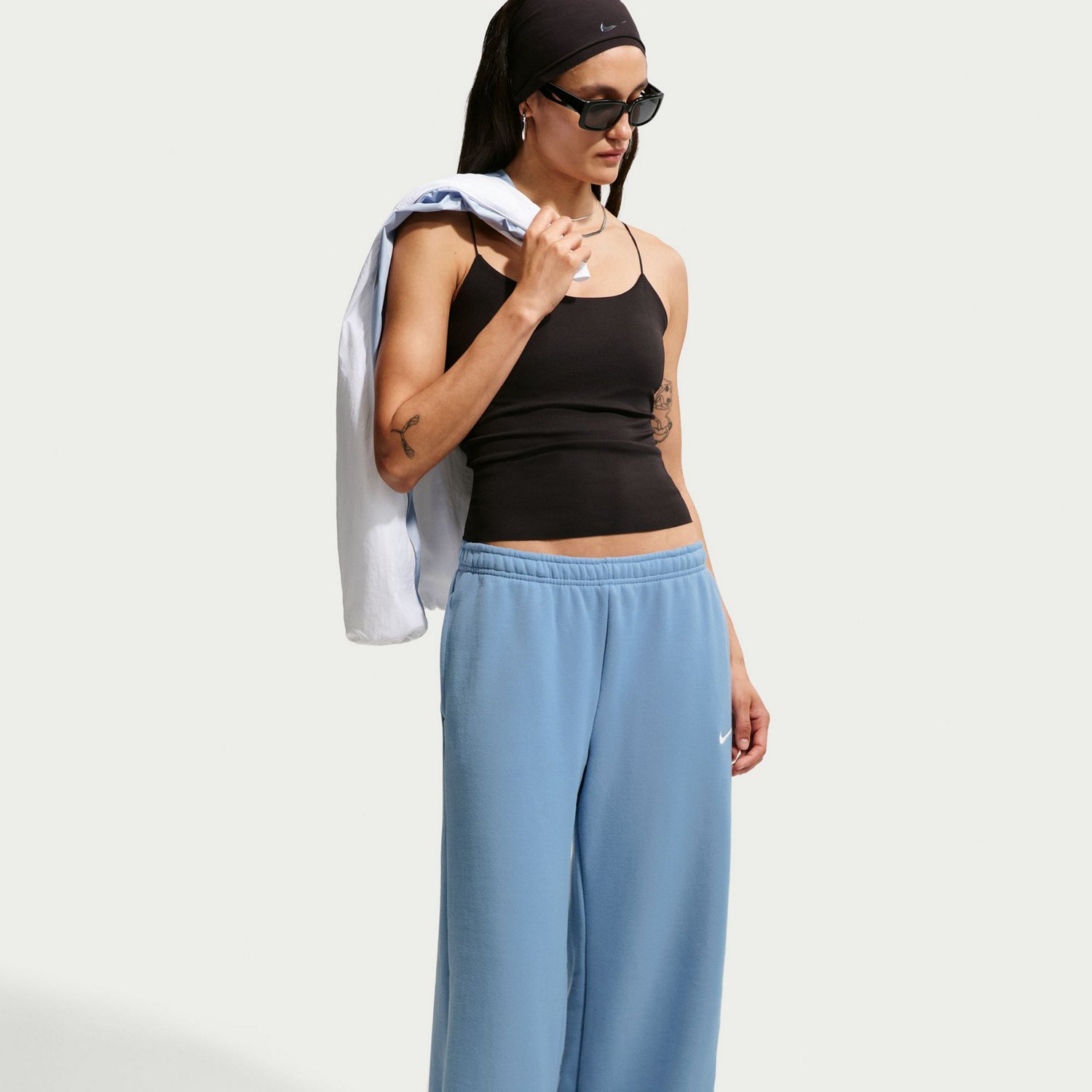 Nike Women's Studio Fleece Mid-Rise Training Pants - view number 5