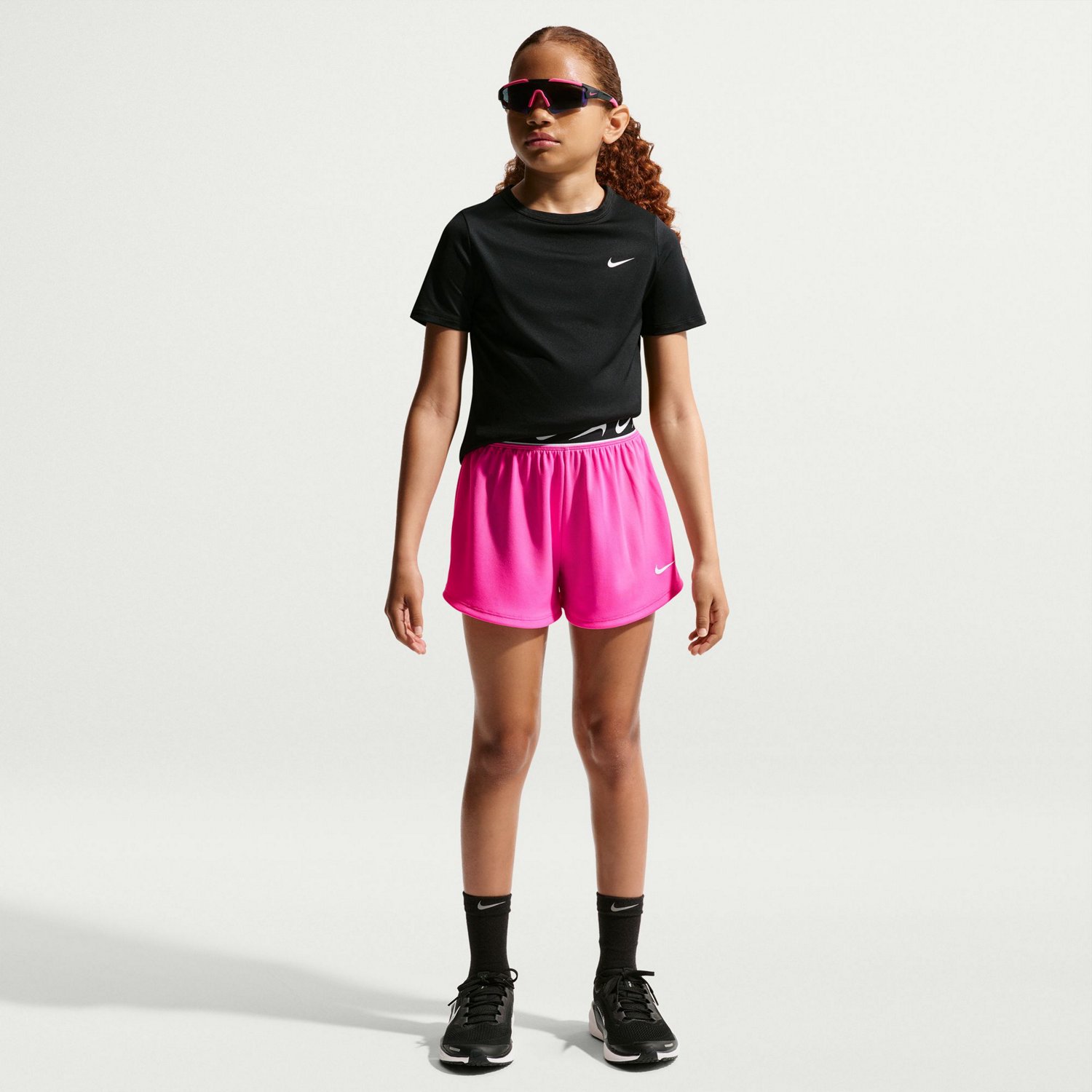 Nike Girls' Dri-FIT Dash Mid-Rise Running Shorts