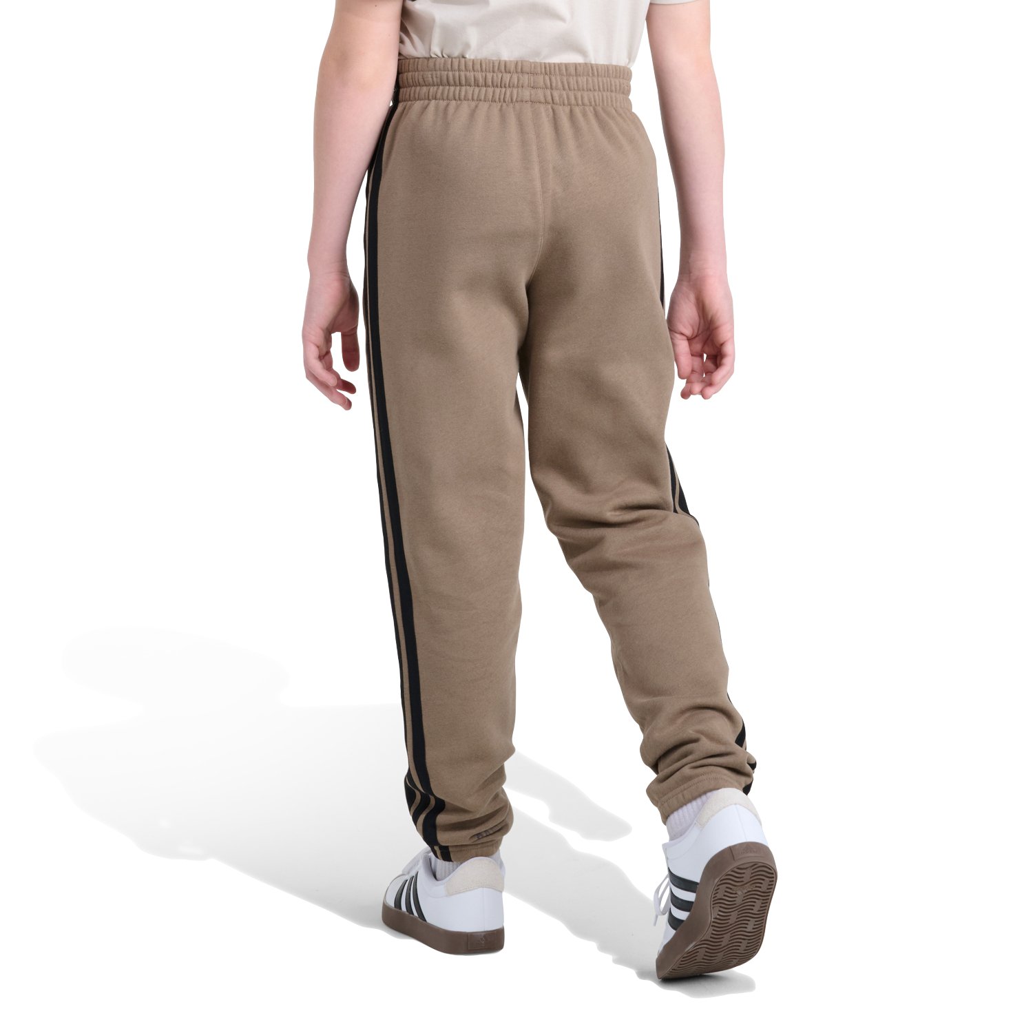 adidas Boys' 3-Stripe Fleece Cuffed Joggers - view number 2