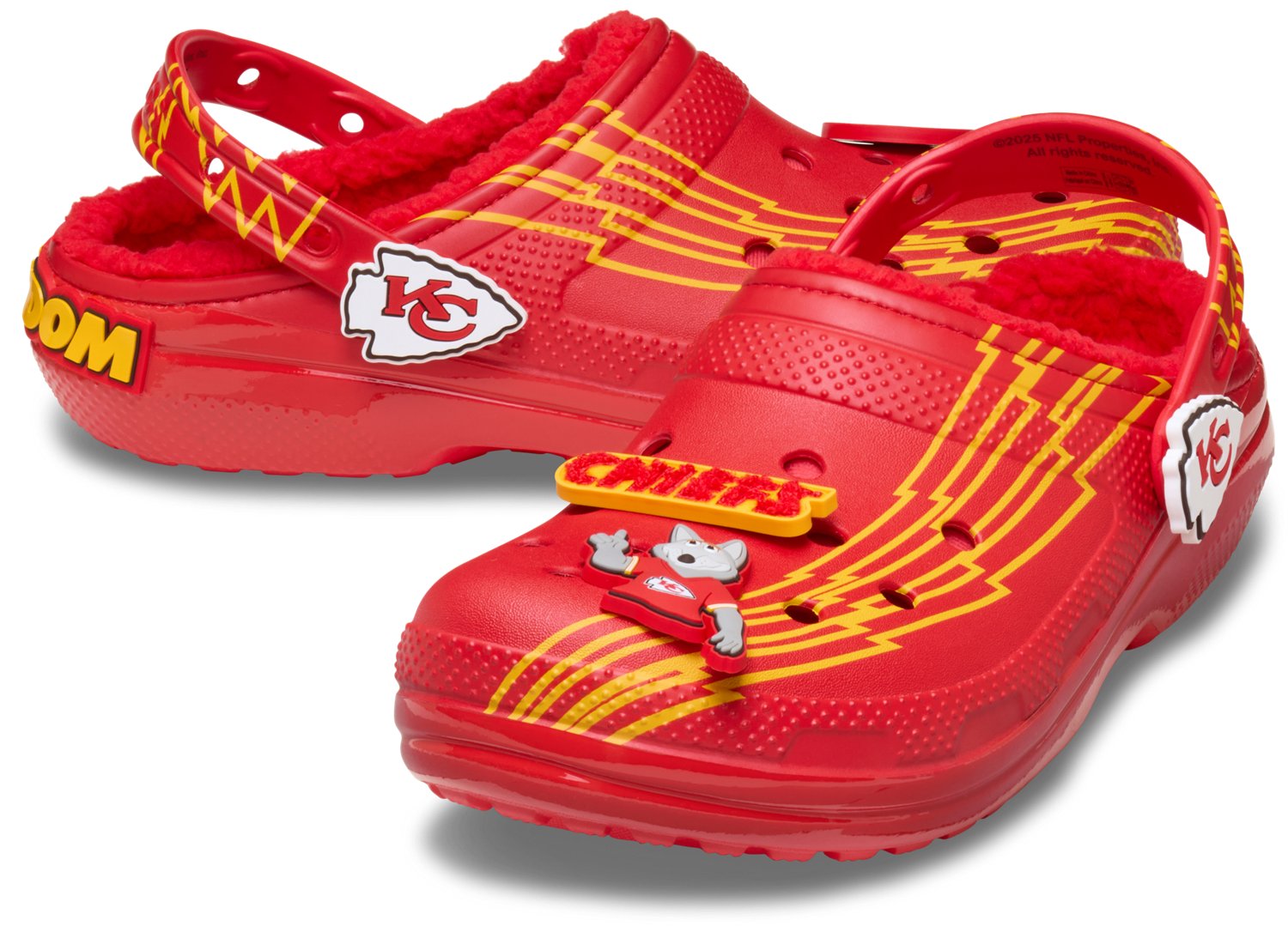 Crocs Adults' Kansas City Chiefs Classic Lined Clogs