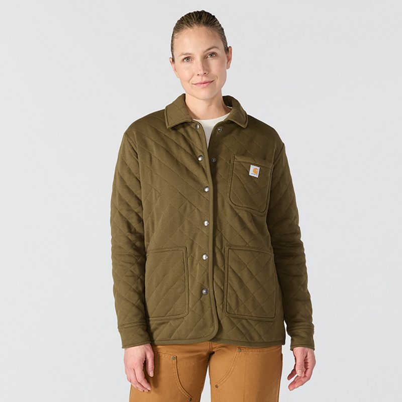 Carhartt Women's Paxton Quilted Shirt Jac | Burnished Logs | Small