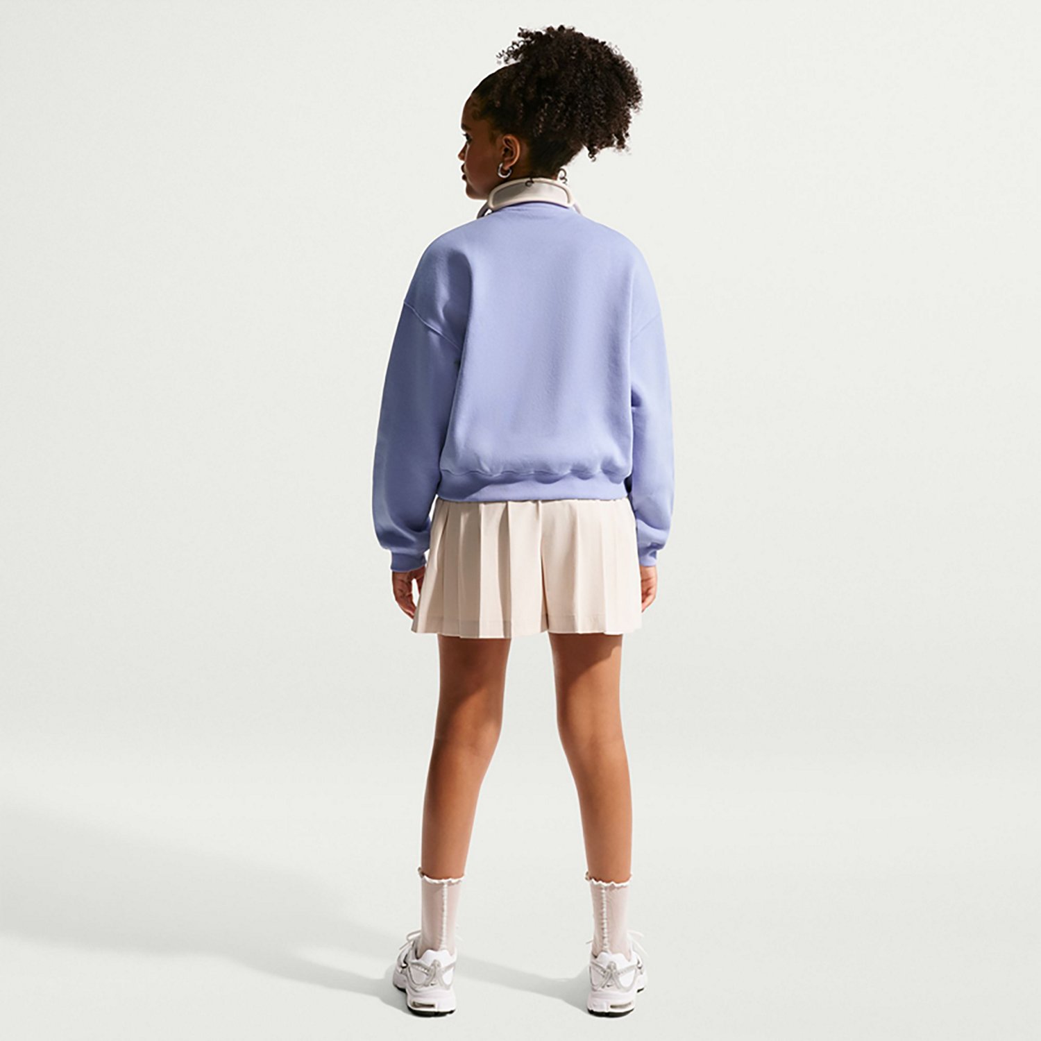 Nike Girls' Sportswear Studio Fleece Oversized Quarter-Zip Top - view number 2