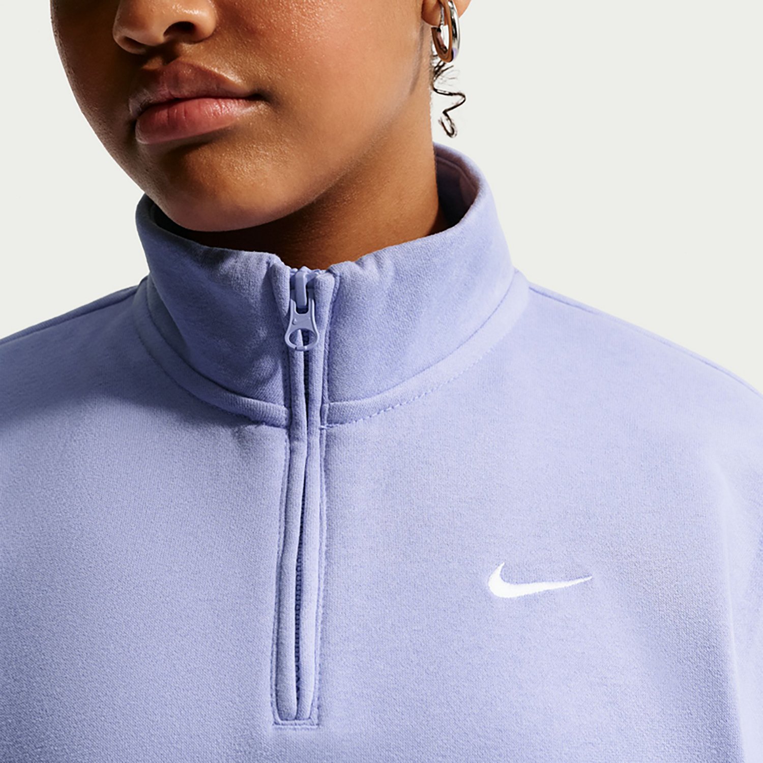 Nike Girls' Sportswear Studio Fleece Oversized Quarter-Zip Top - view number 6