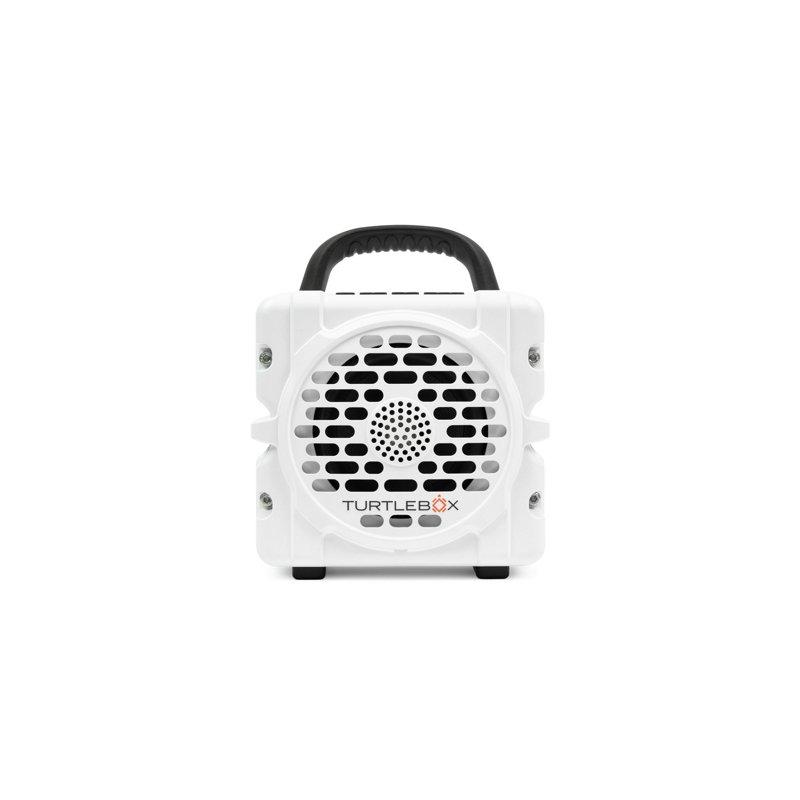 Turtlebox CUB Outdoor Bluetooth Speaker with 2-Unit Pairing & Party Mode, Steel Tie-Downs, 8.6"x7.2"x5.8", 5.3lbs, White TB-CUB-G1-WHT-1
