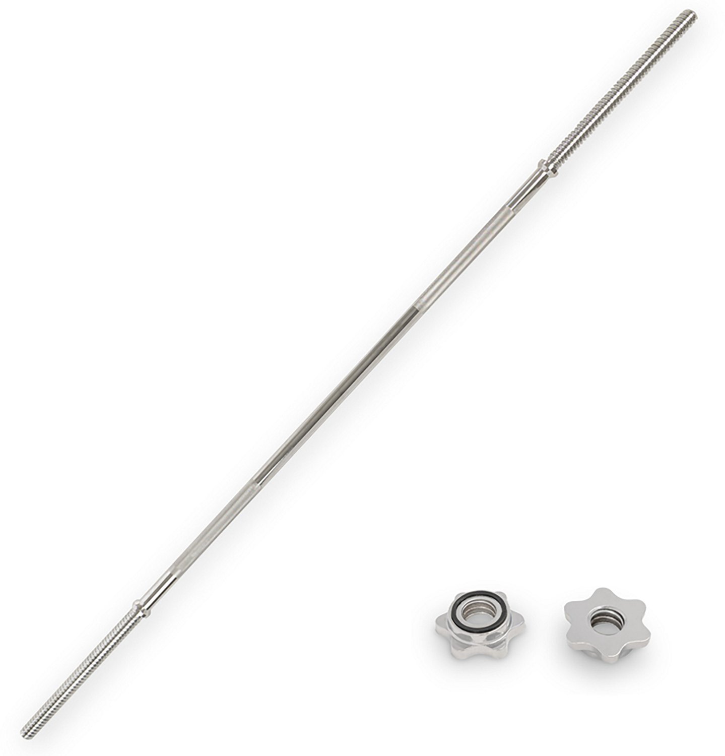 Sunny Health & Fitness 60" Threaded Chrome Barbell Bar