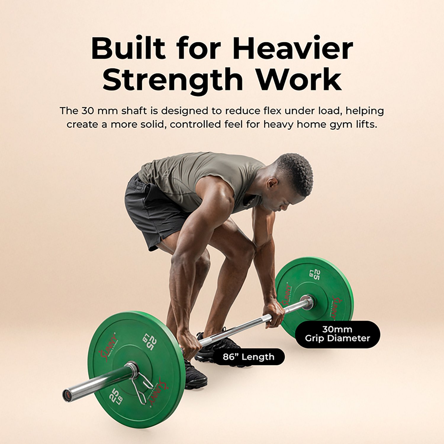 Sunny Health & Fitness 86 in. Olympic Barbell