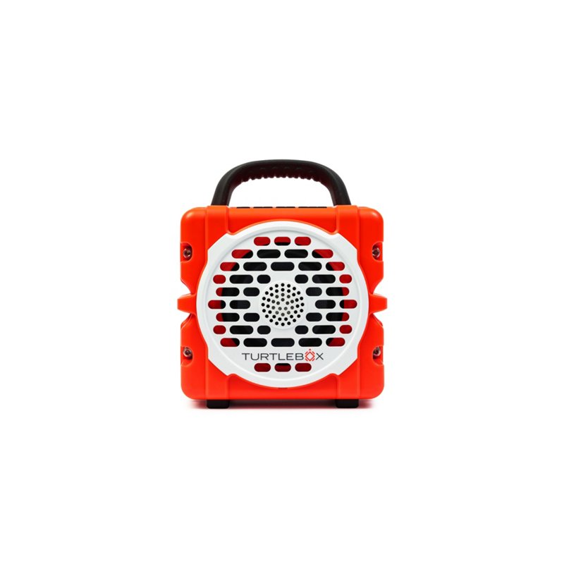 Turtlebox CUB Outdoor Bluetooth Speaker with 2-Unit Pairing & Party Mode, Steel Tie-Downs, 8.6"x7.2"x5.8", 5.3lbs, Orange TB-CUB-G1-ORG-1