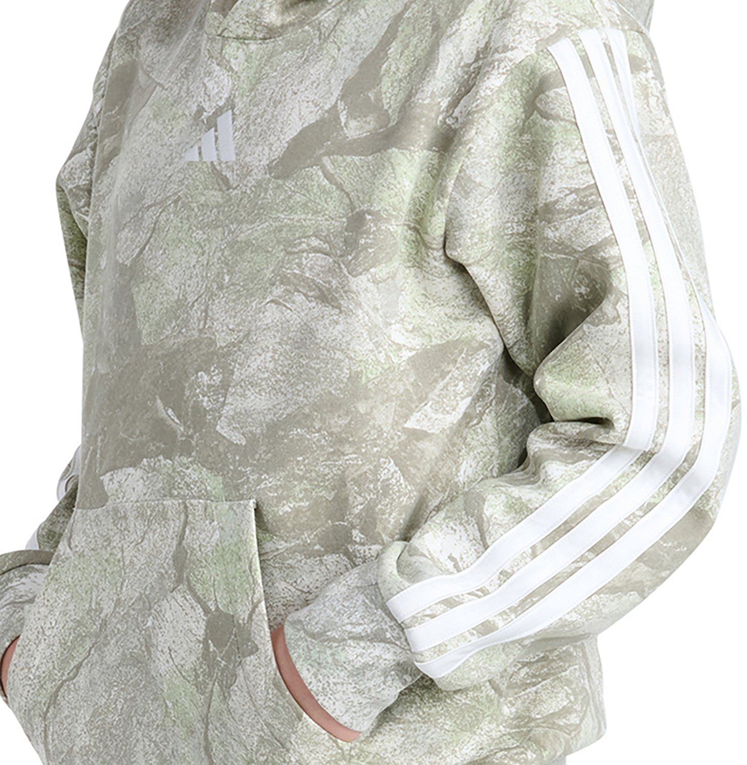adidas Boys' All Over Print 3-Stripe Rock Camo Hoodie - view number 3