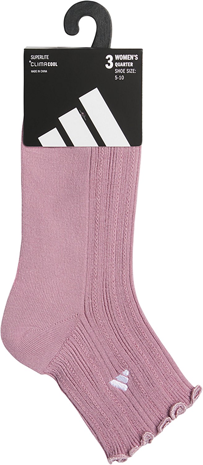 adidas Women's Performance Ruffle Quarter Socks 3-Pack - view number 6