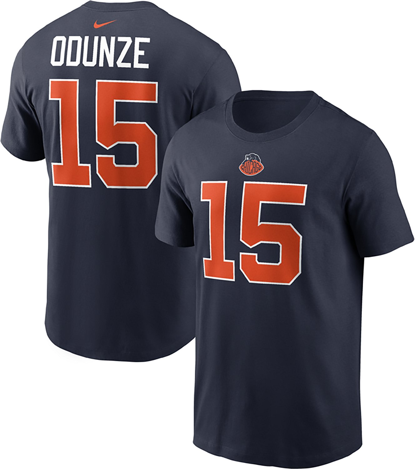 Nike Men's Chicago Bears Rome Odunze #15 Rivalries Graphic T-shirt