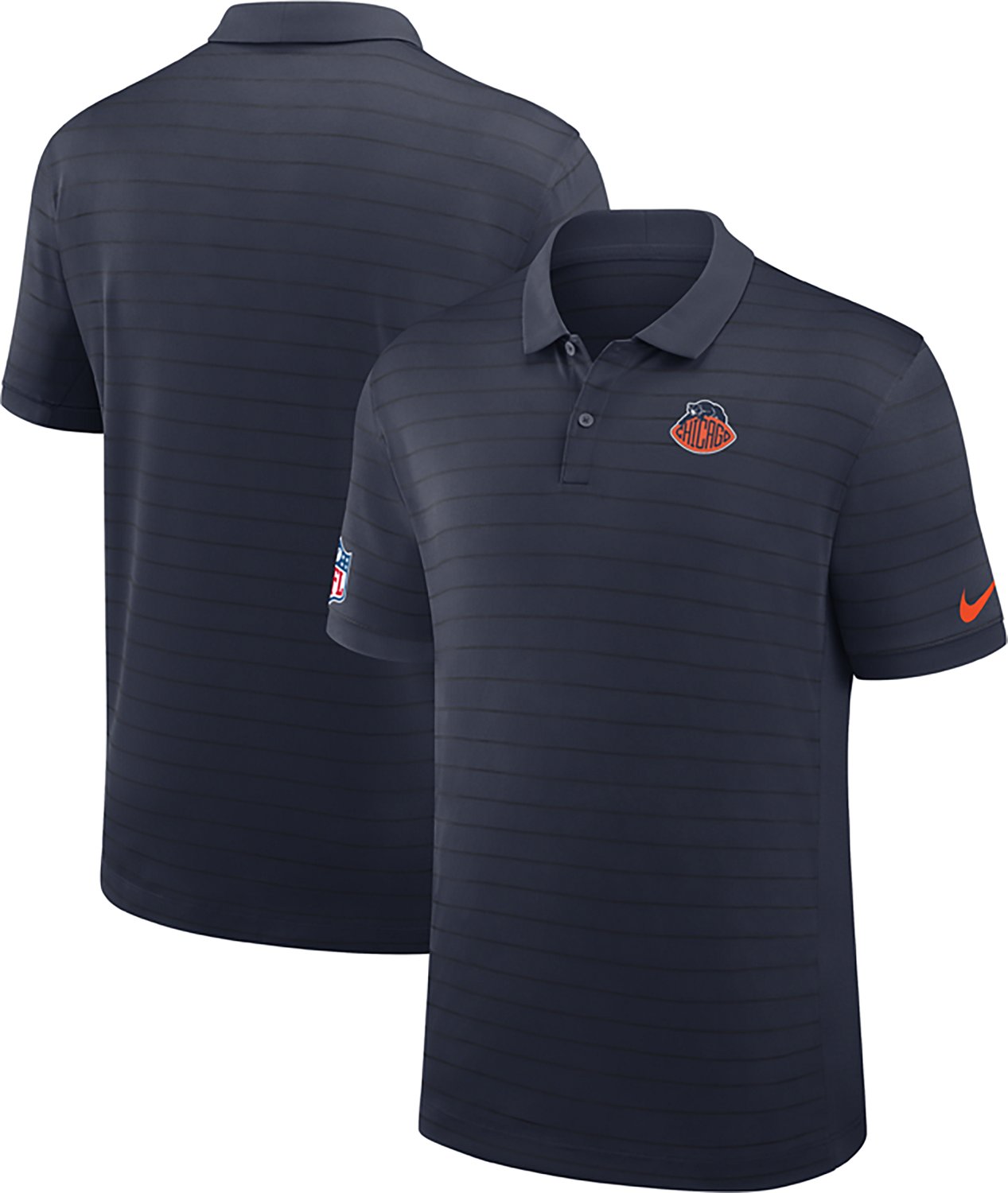 Nike Men's Chicago Bears Rivalries Dri-FIT Victory Striped Polo Shirt