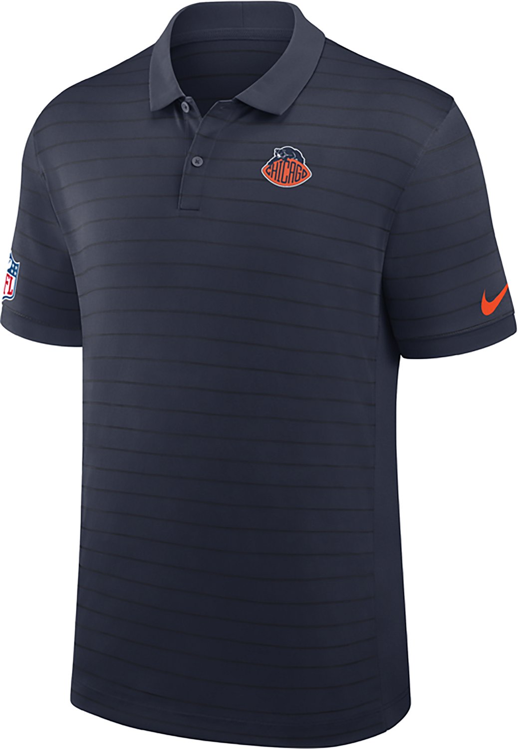 Nike Men's Chicago Bears Rivalries Dri-FIT Victory Striped Polo Shirt - view number 2