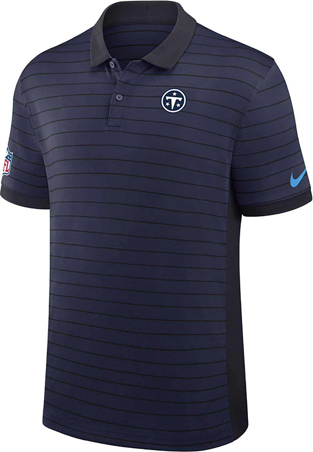 Nike Men's Tennessee Titans Rivalries Dri-FIT Victory Striped Polo Shirt - view number 2