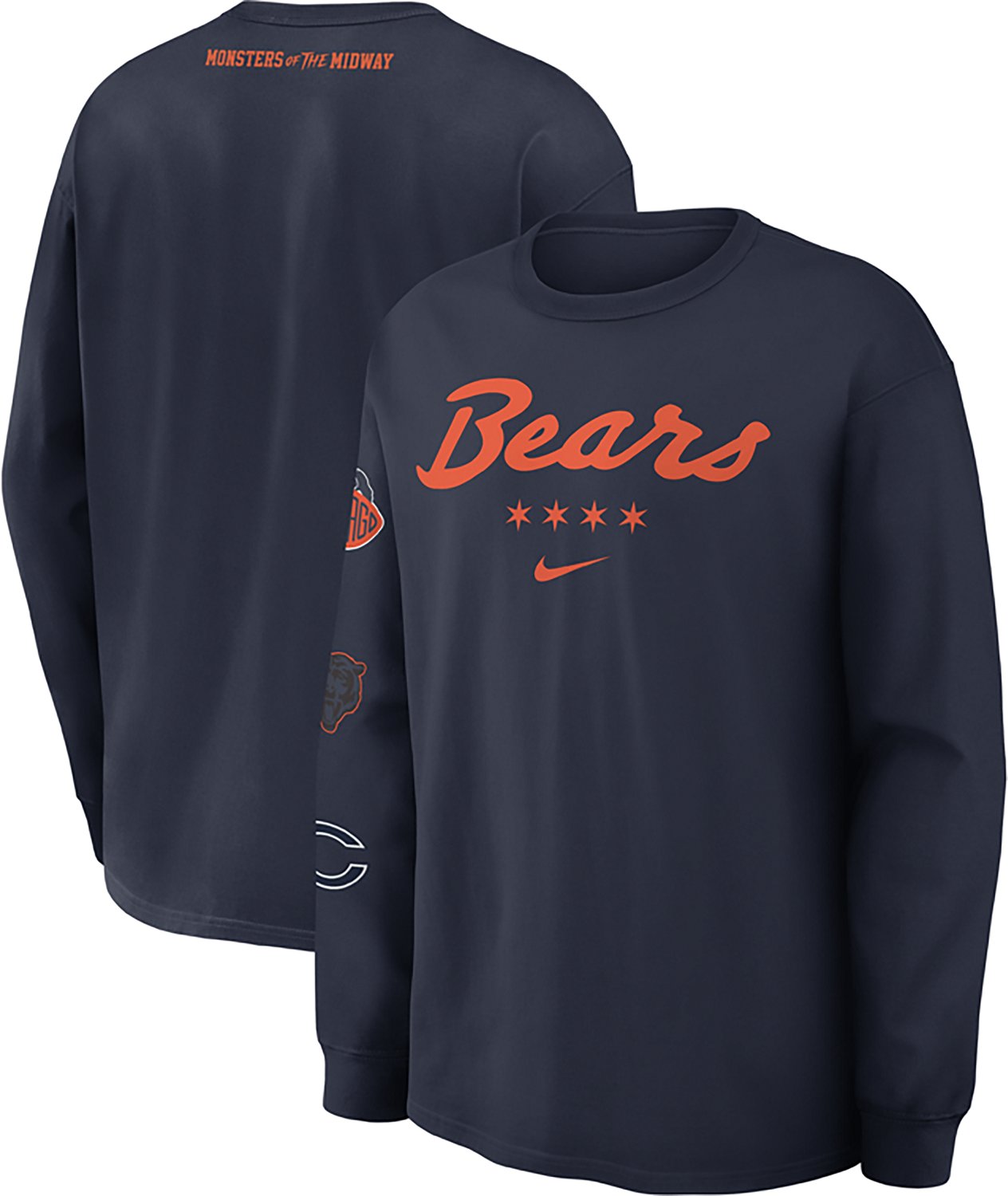Nike Men's Chicago Bears Rivalries Max 90 Long Sleeve Graphic T-shirt