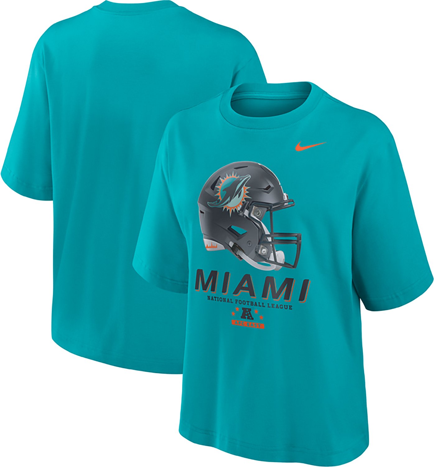 Nike Women's Miami Dolphins Rivalries Boxy Graphic T-shirt