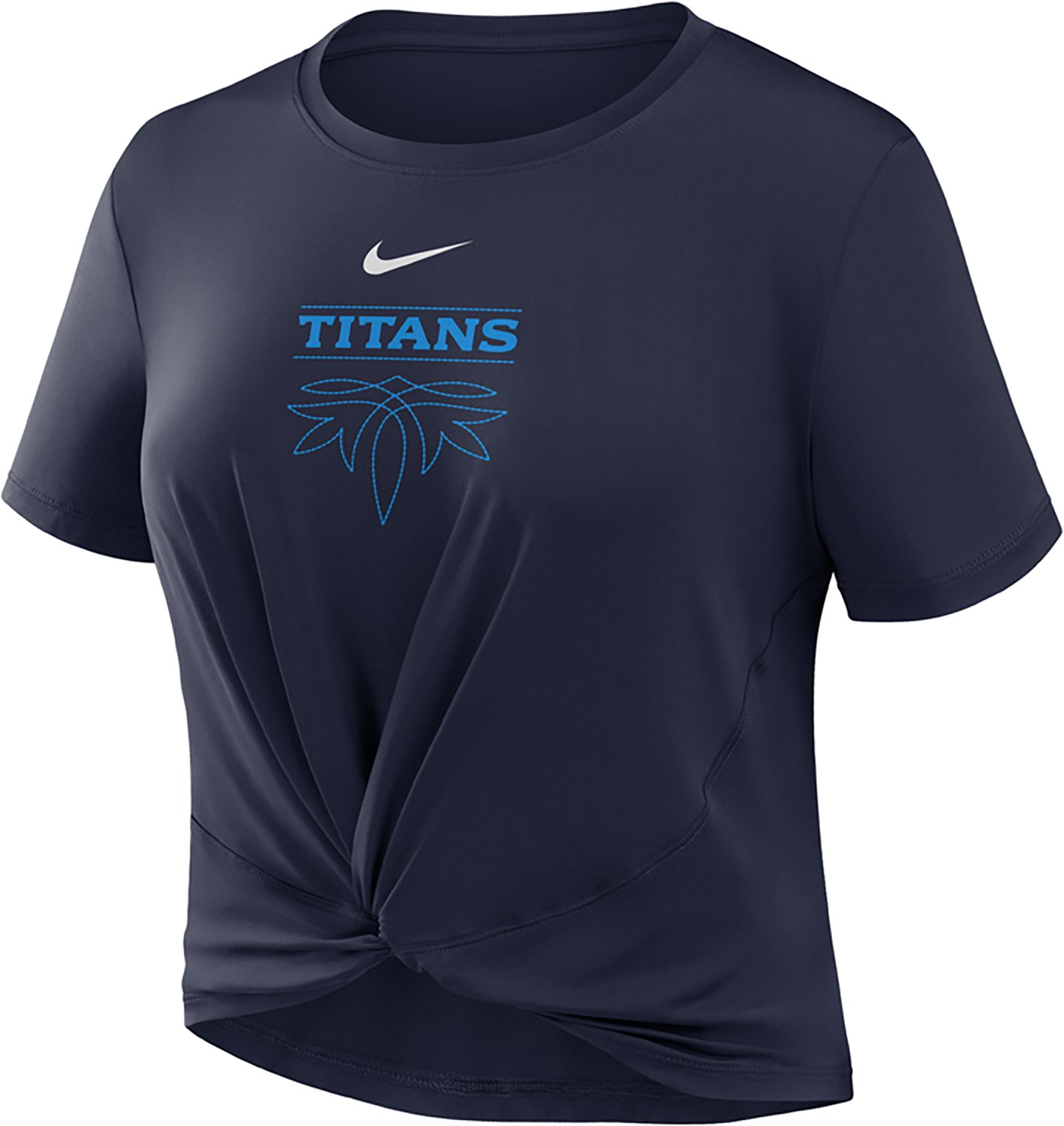 Nike Women's Tennessee Titans Rivalries One Classic Slim Twist Graphic T-shirt - view number 2