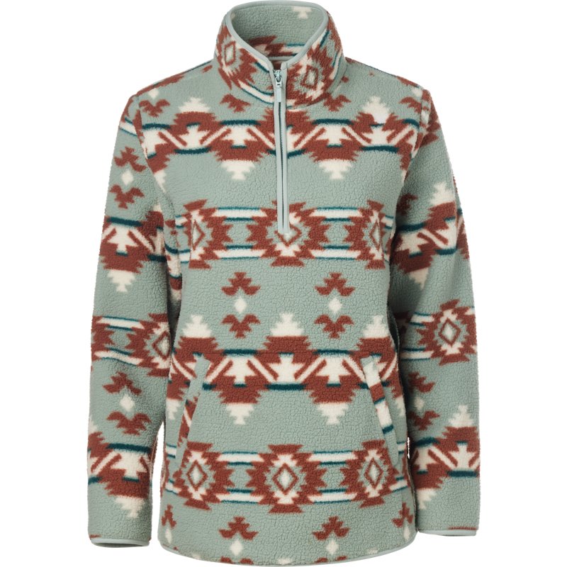Women's Wrangler High Plains Sherpa Zip Pullover in Desert Blue